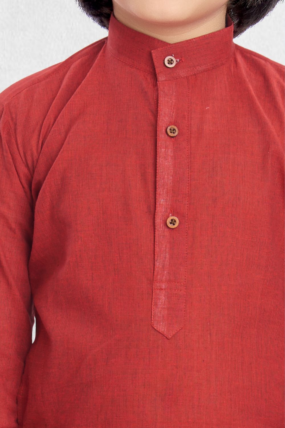 Barn Red Cotton Kurta Pitambari Dhoti Suit