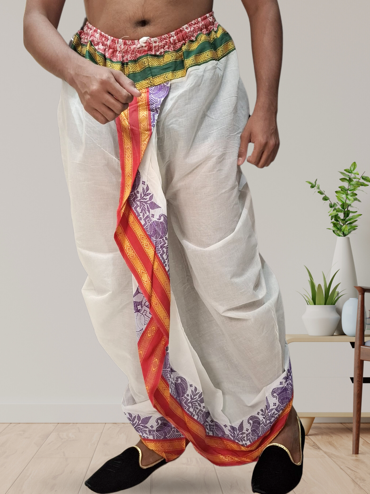 Kanchipuram Ready To Wear Cotton Dhoti