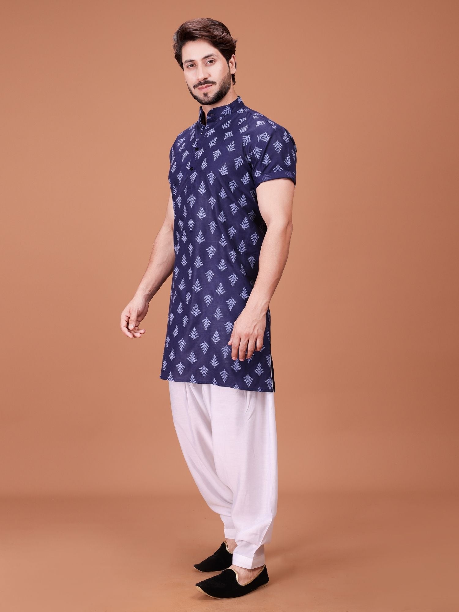 Shiwam Ethnix Printed Half Sleeves Cotton Kurta Salwar