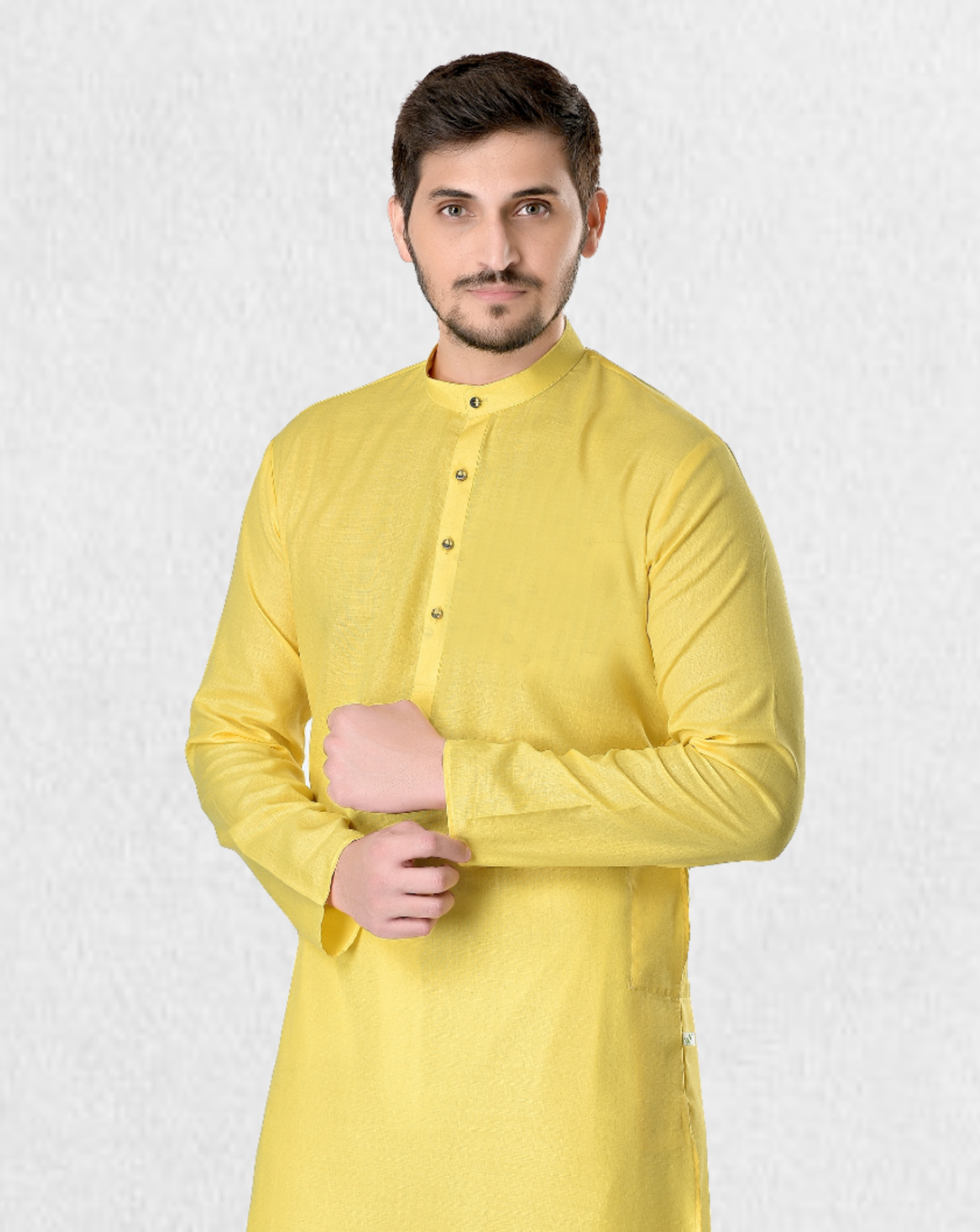 Shine Of Yellow Magic Print Cotton Kurta