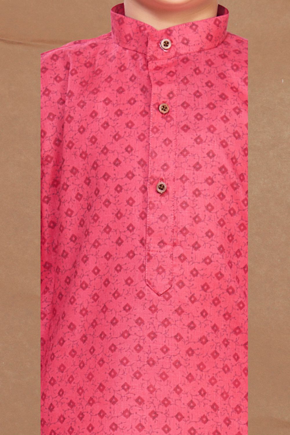 Persion Pink Printed Kurta Pitambari Dhoti Suit