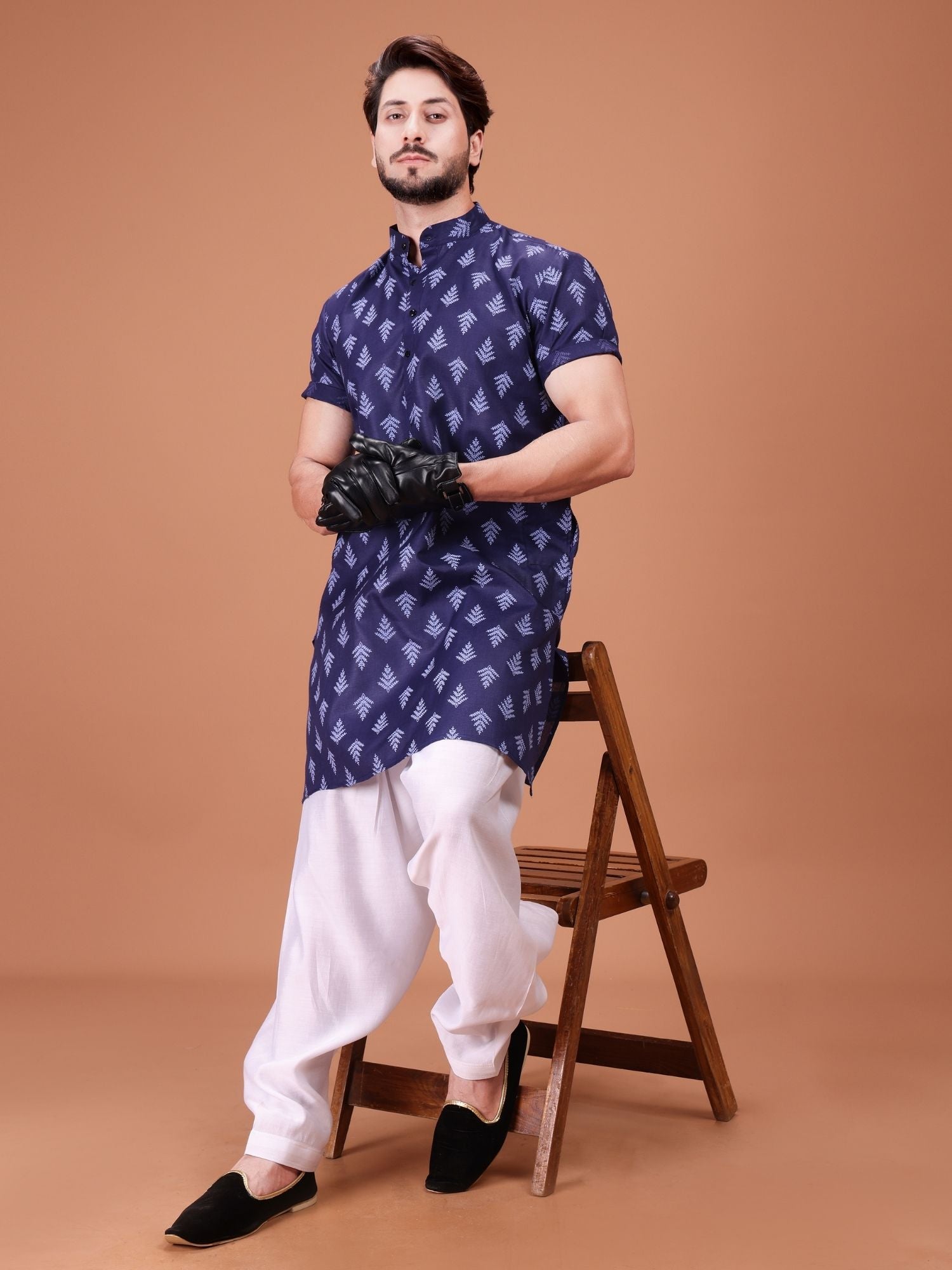 Shiwam Ethnix Printed Half Sleeves Cotton Kurta Salwar