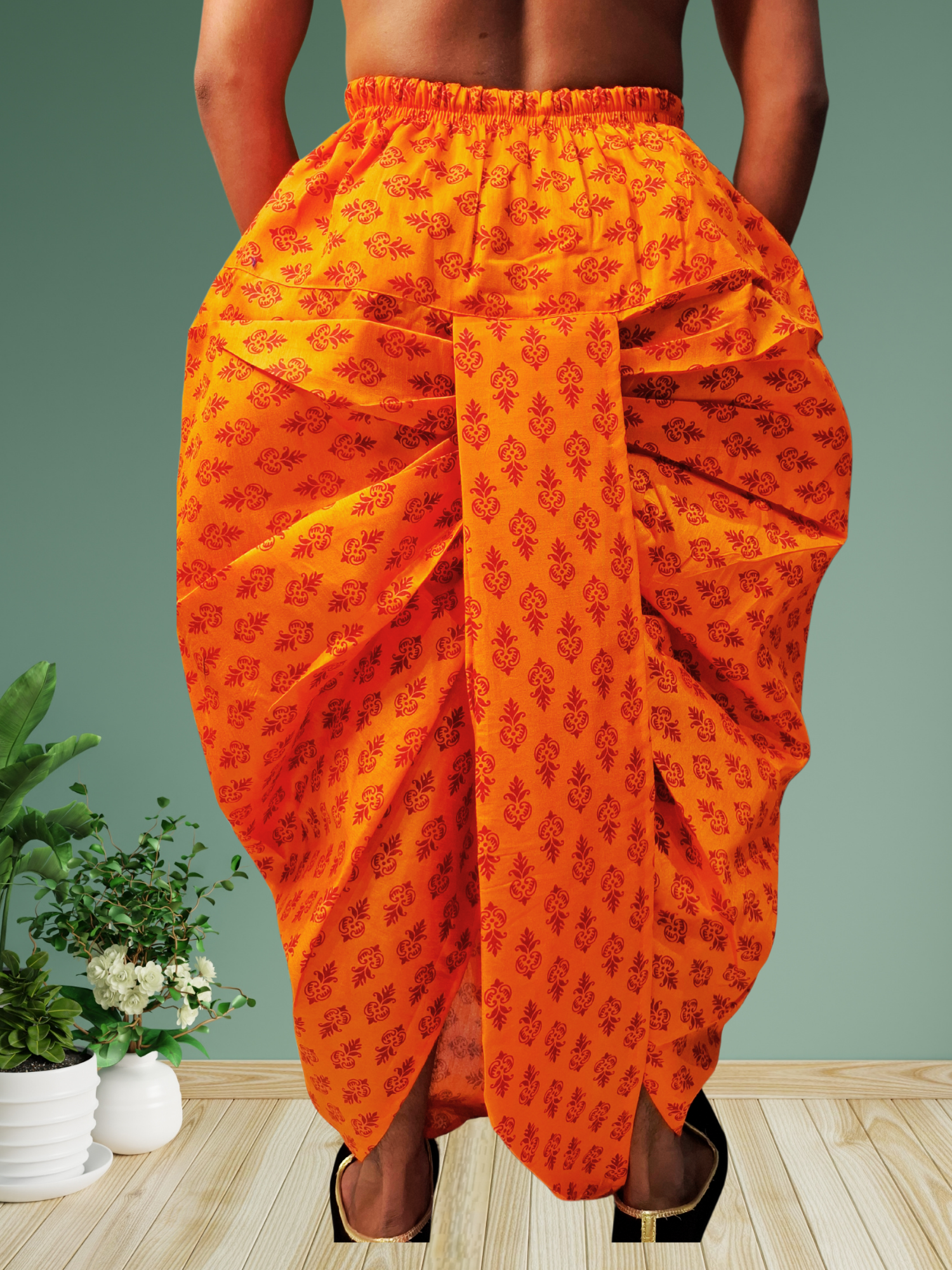 OR Digital Printed Ready To Wear Cotton Dhoti
