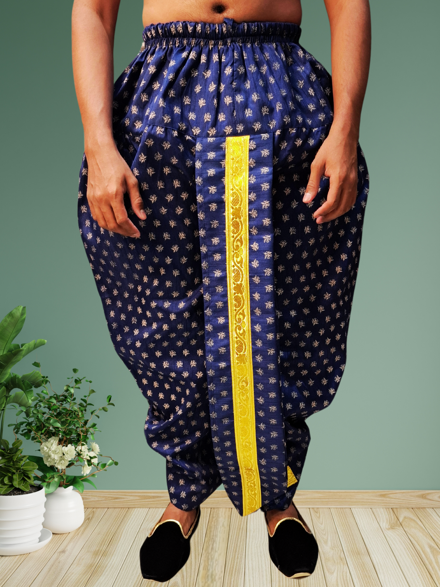 Digital Printed Ready To Wear Cotton Dhoti