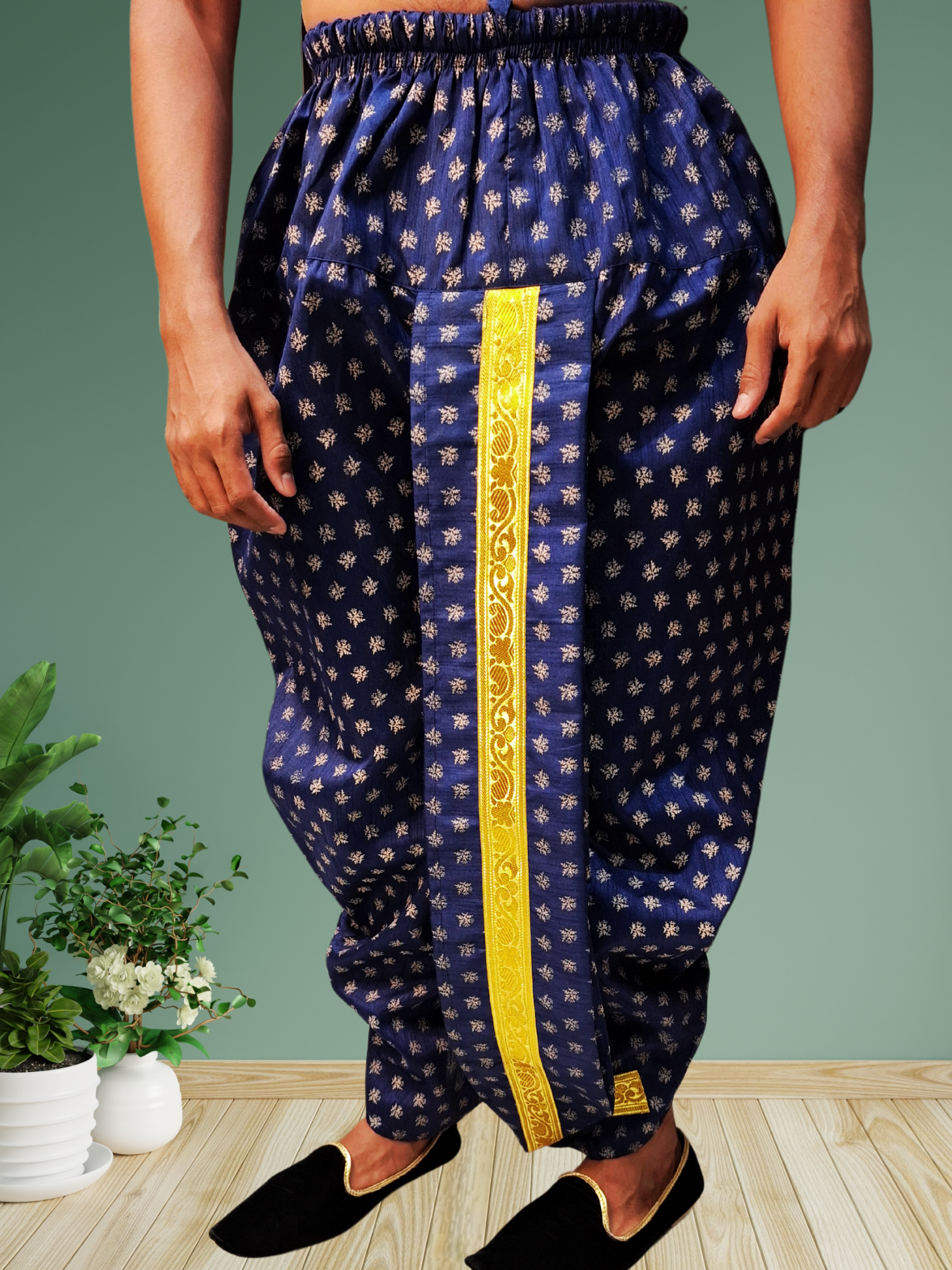 Digital Printed Ready To Wear Cotton Dhoti