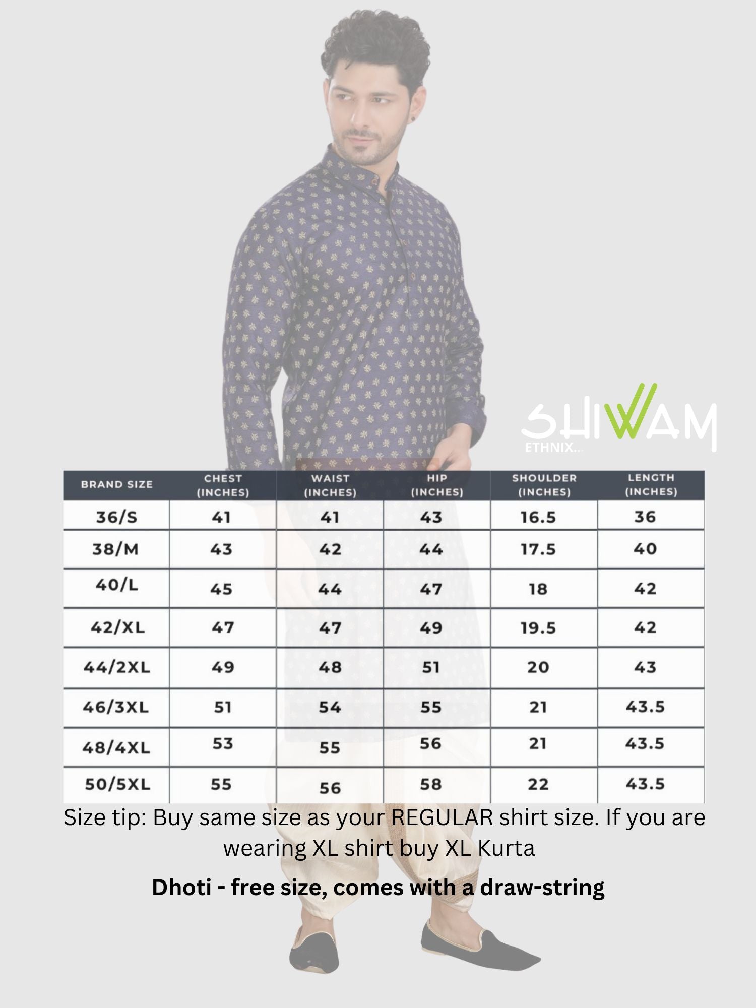 Azure Blue Printed Silk Kurta Pitambari Dhoti Set