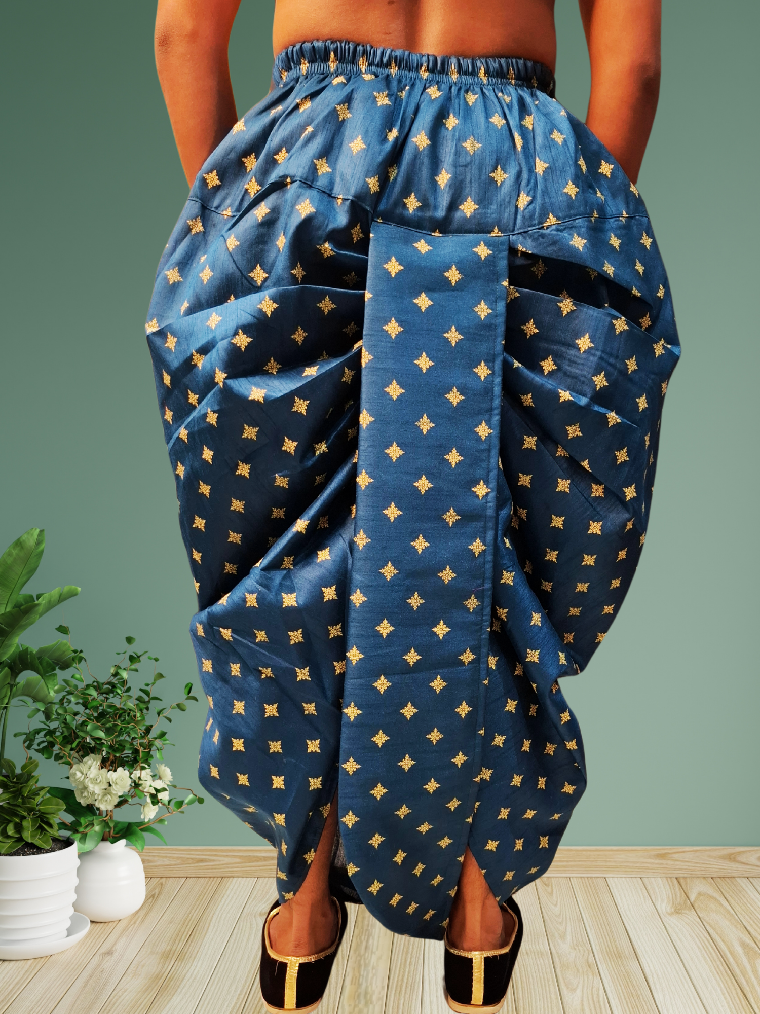 Digital Printed Ready To Wear Cotton Dhoti