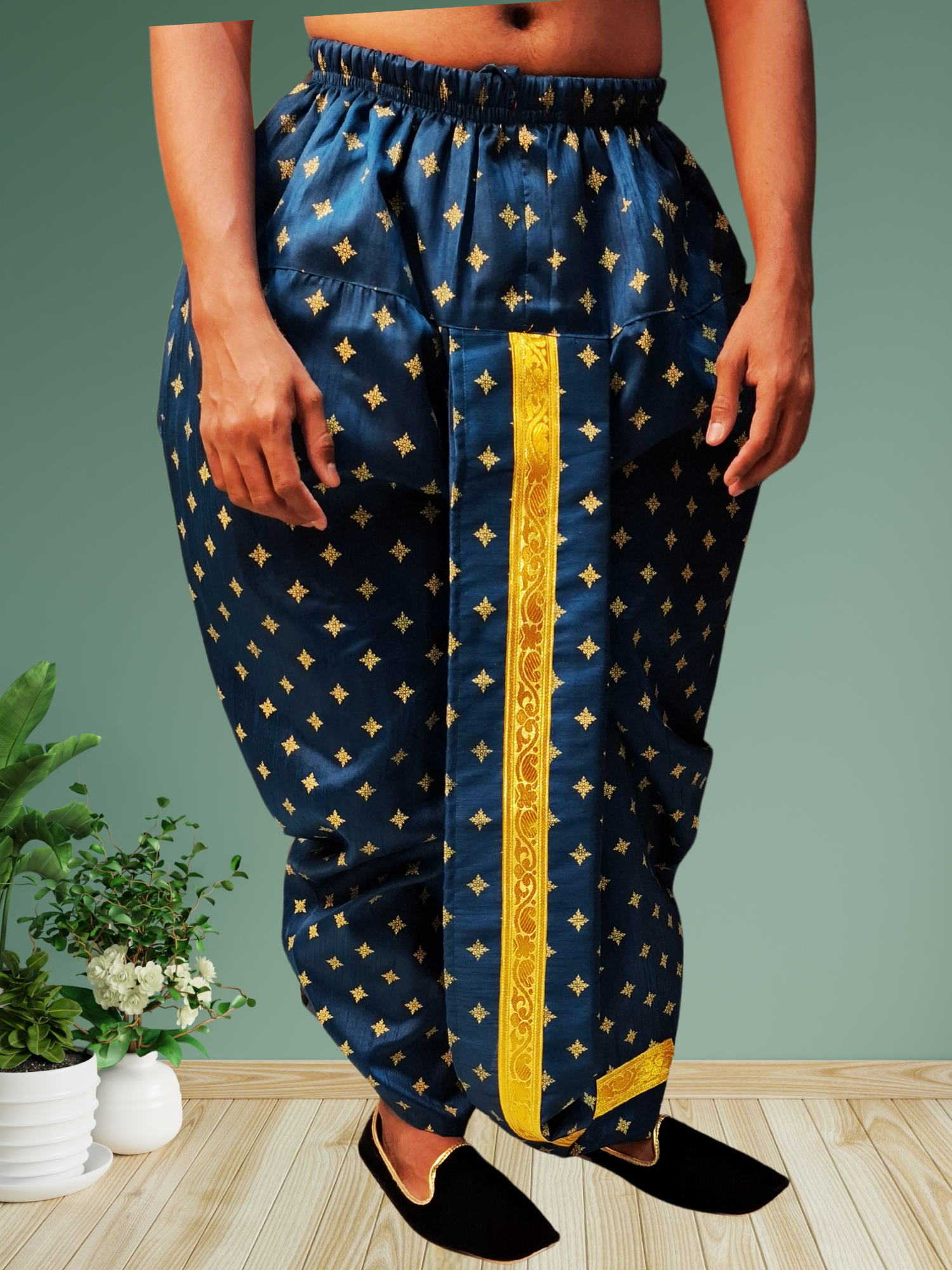 Digital Printed Ready To Wear Cotton Dhoti