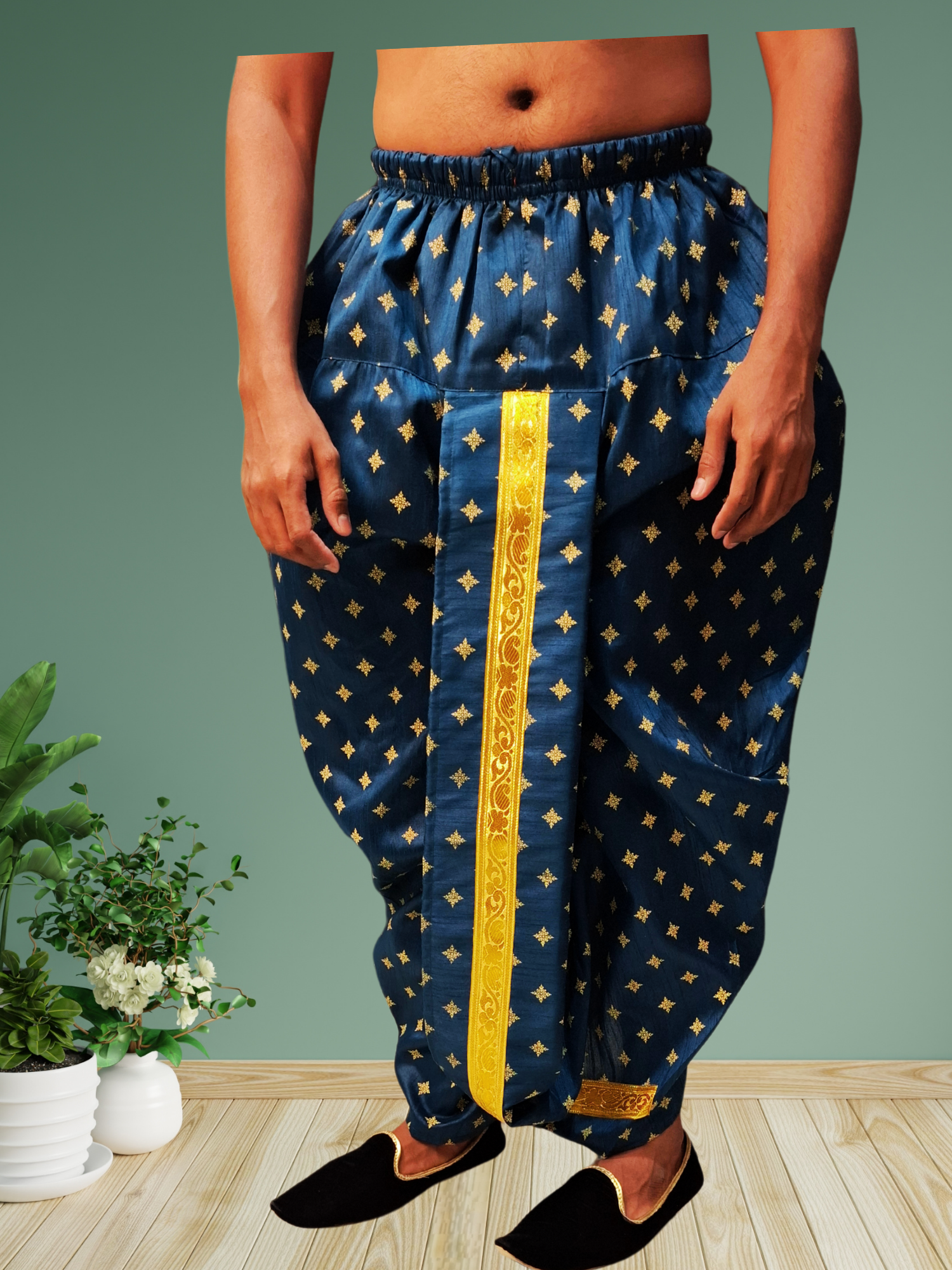 Digital Printed Ready To Wear Cotton Dhoti