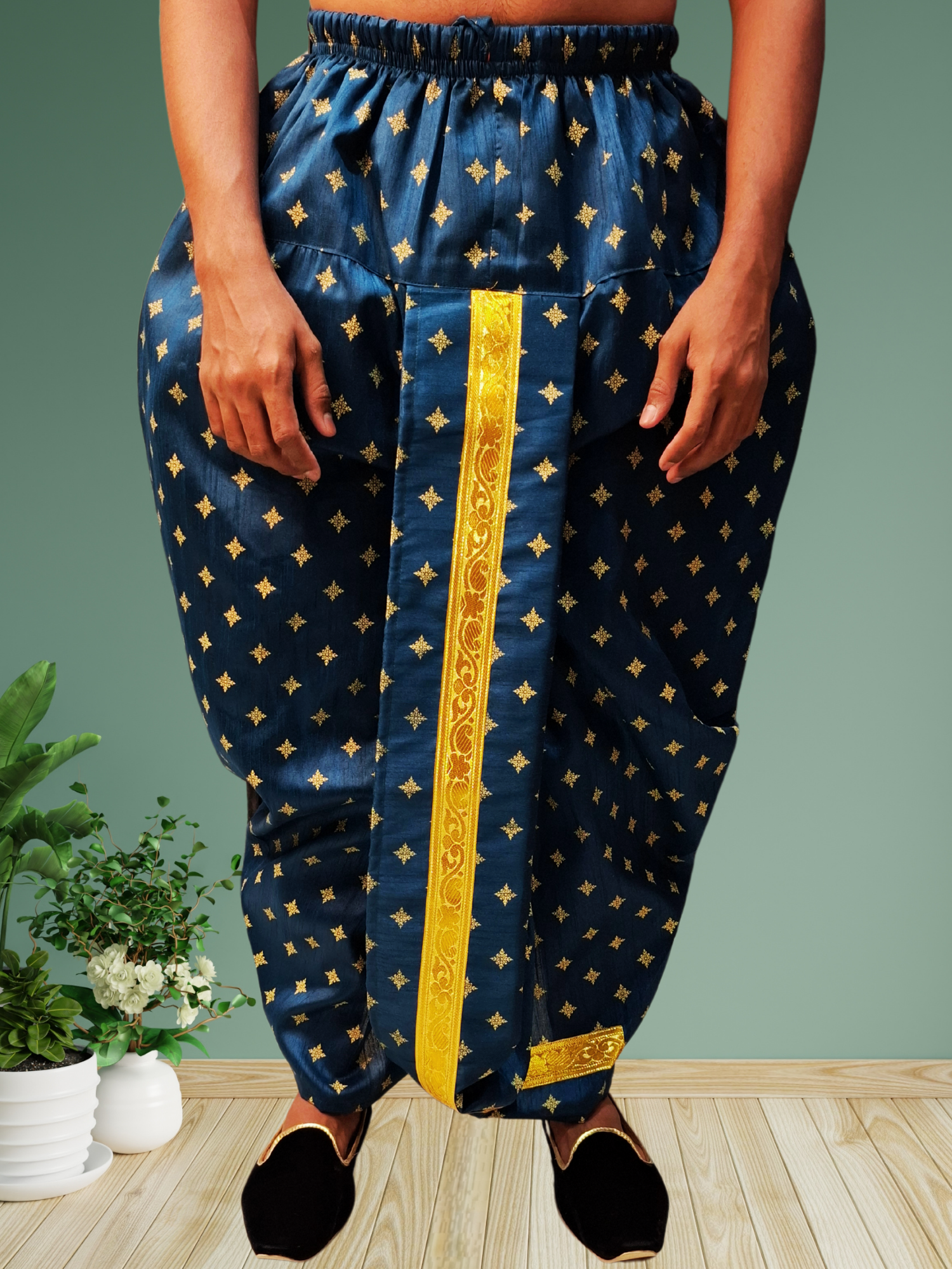 Digital Printed Ready To Wear Cotton Dhoti
