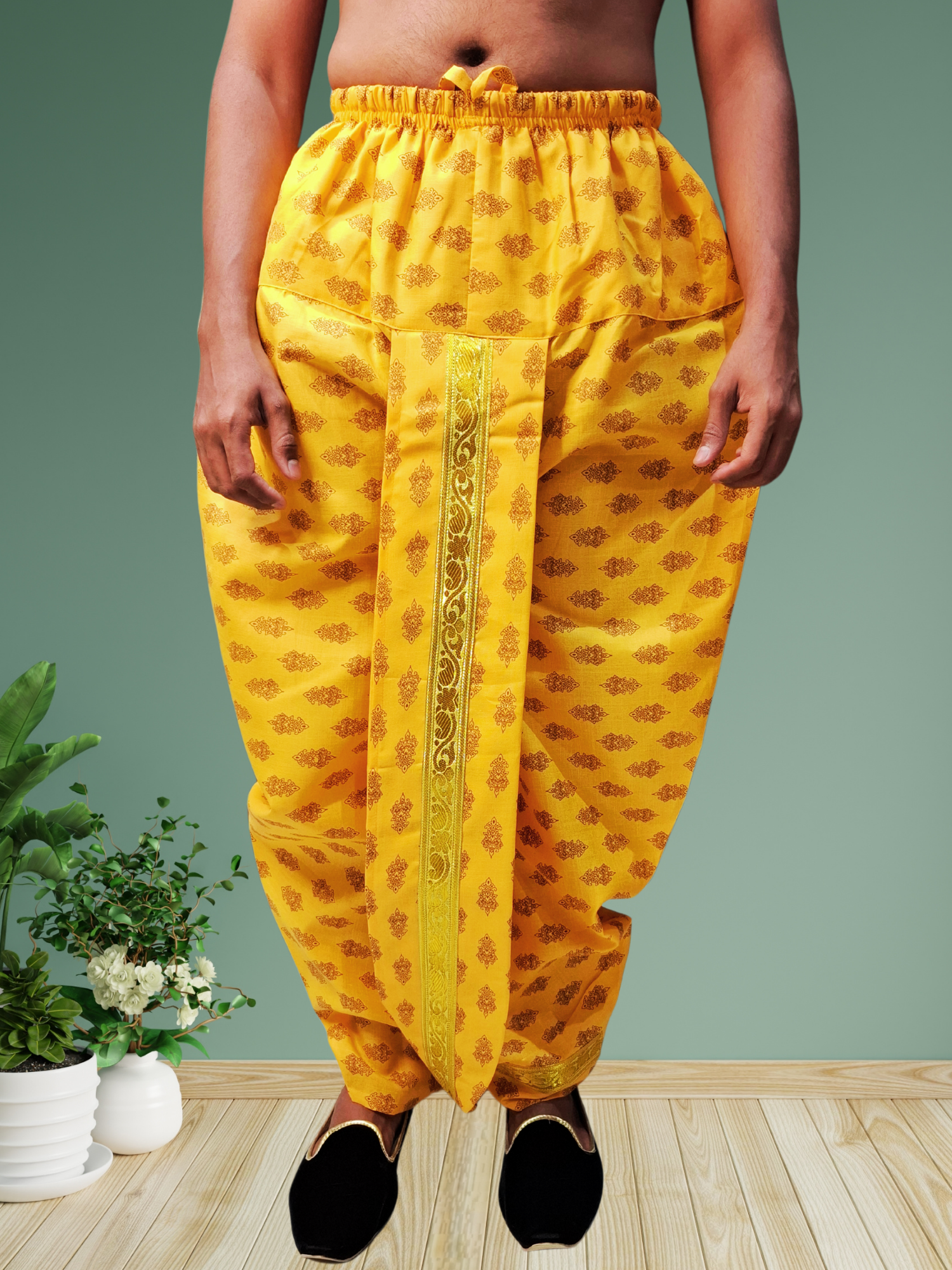 Digital Printed Ready To Wear Cotton Dhoti