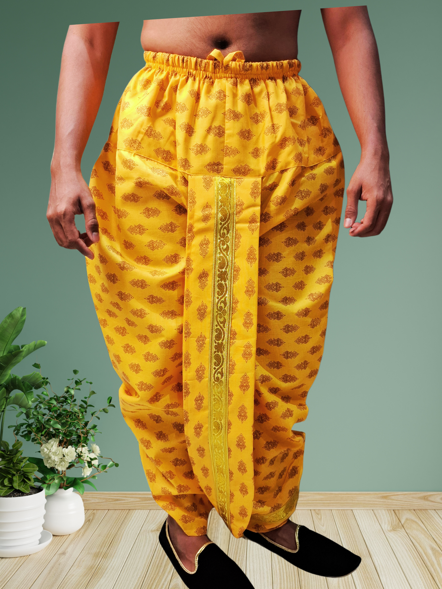 Digital Printed Ready To Wear Cotton Dhoti