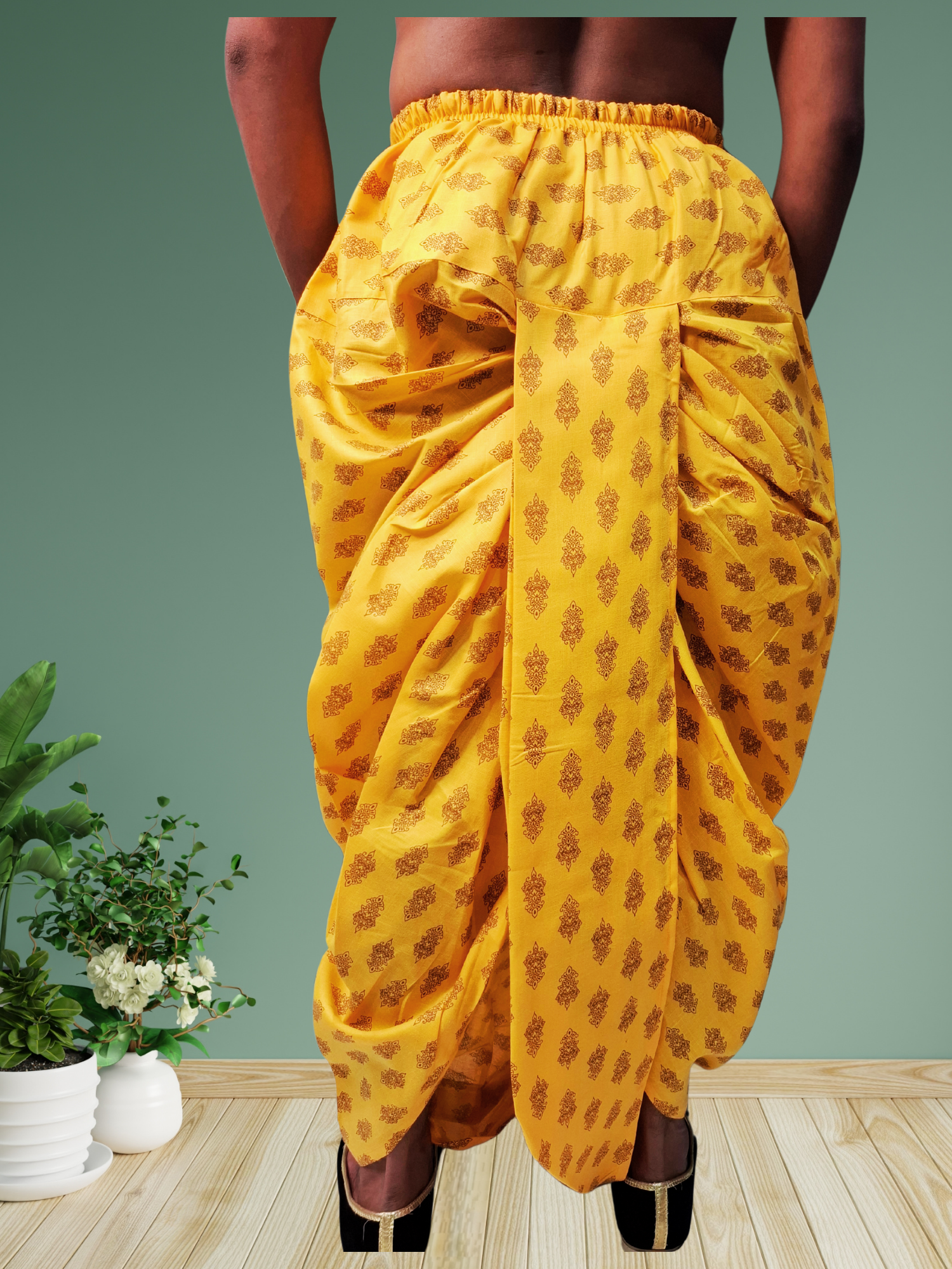 Digital Printed Ready To Wear Cotton Dhoti