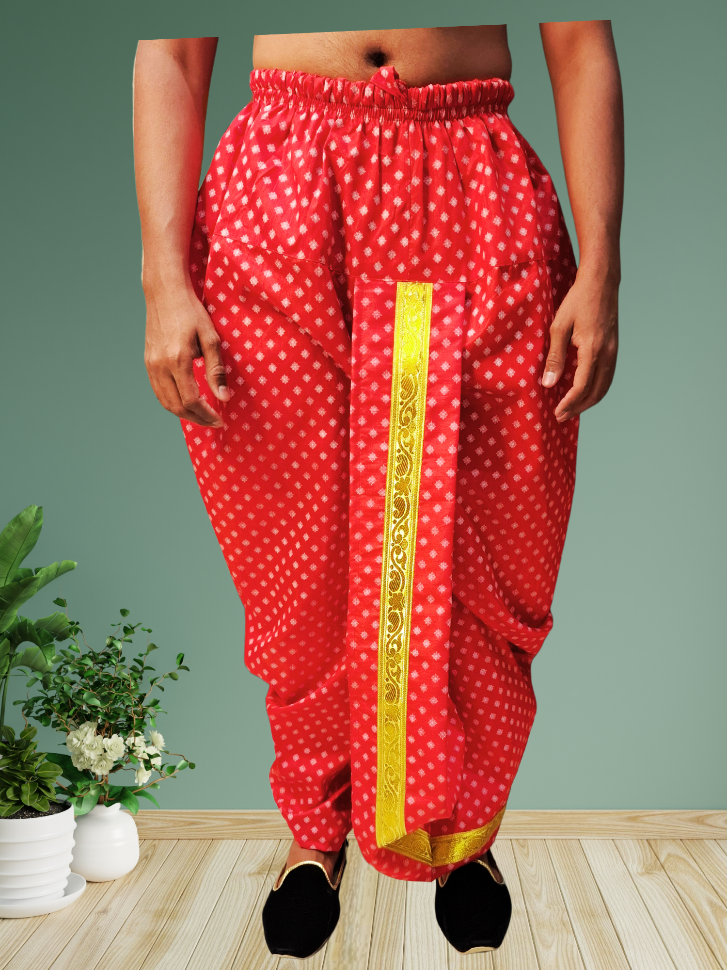 Digital Printed Ready To Wear Cotton Dhoti