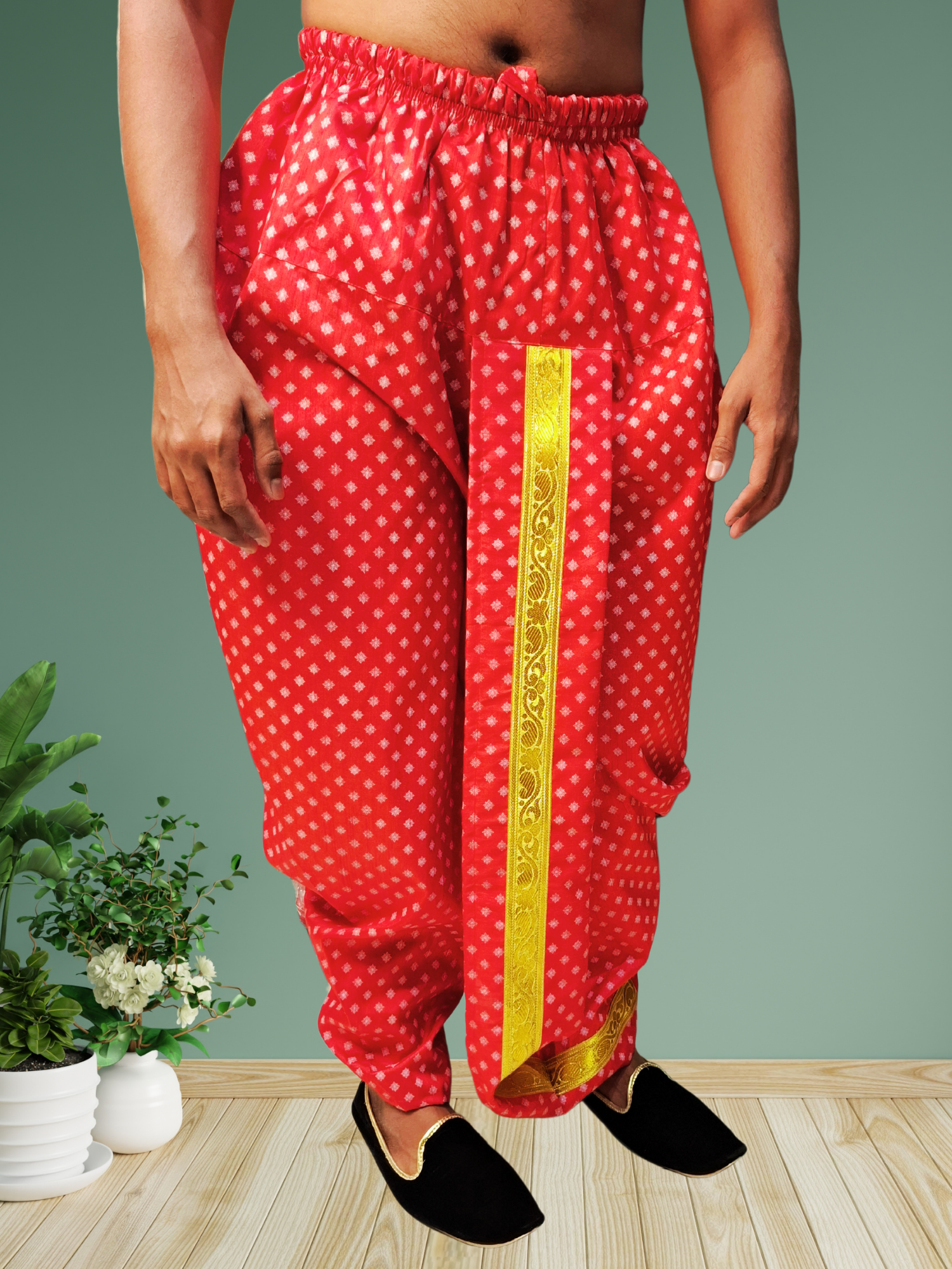 Digital Printed Ready To Wear Cotton Dhoti