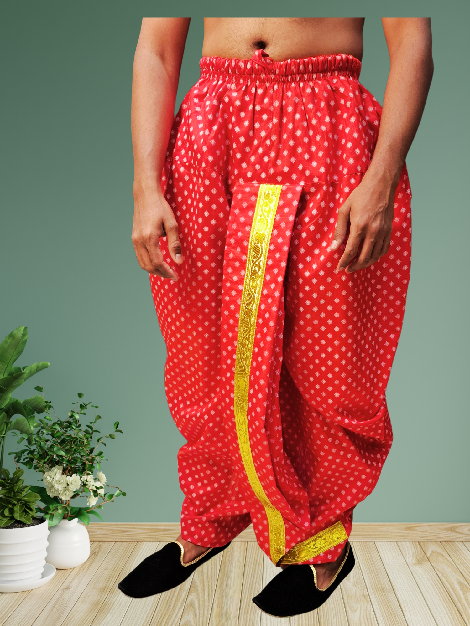 Digital Printed Ready To Wear Cotton Dhoti