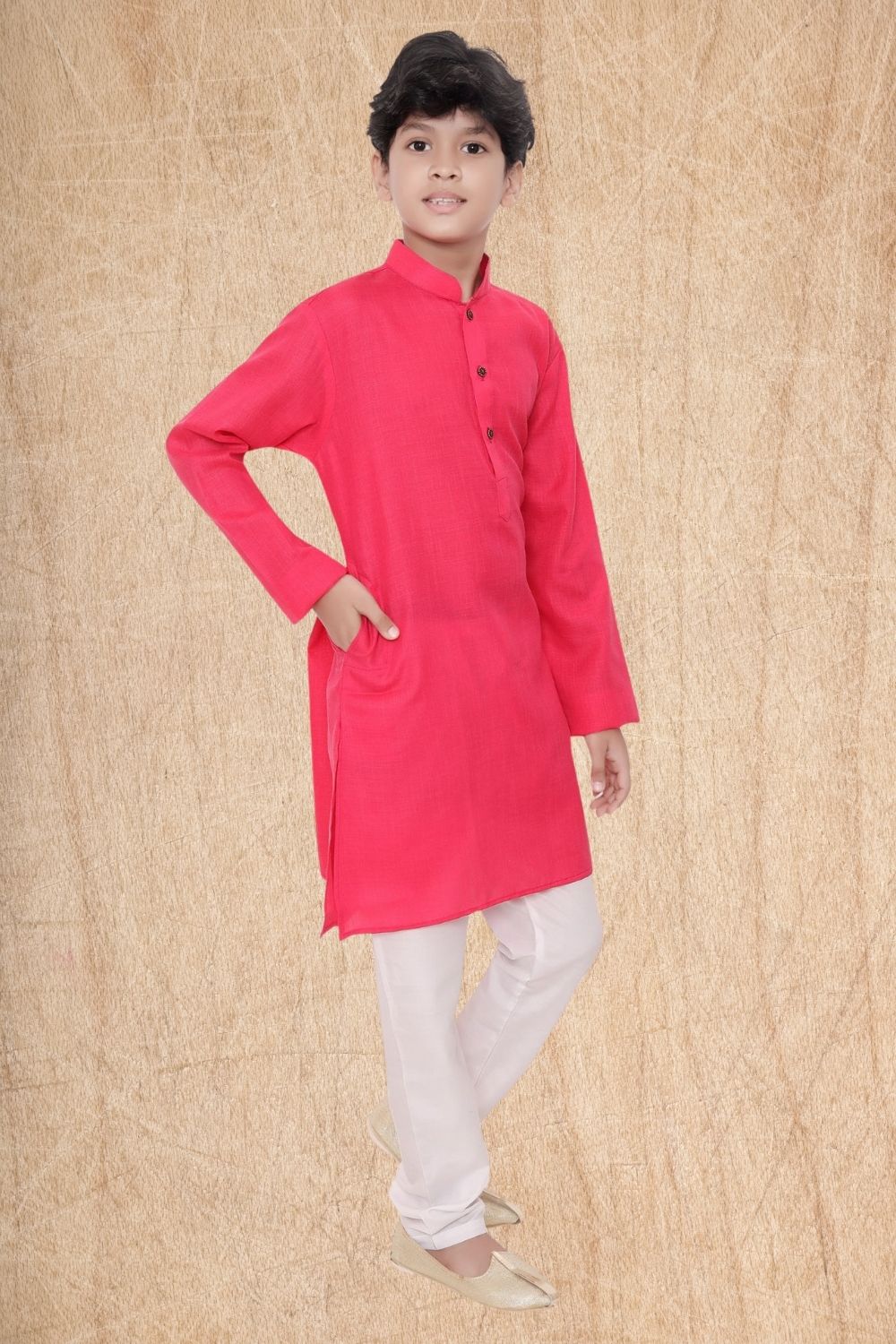 Persion Pink Hloom Printed Cotton Kurta