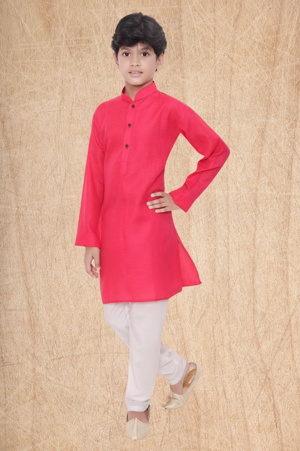 Persion Pink Hloom Printed Cotton Kurta
