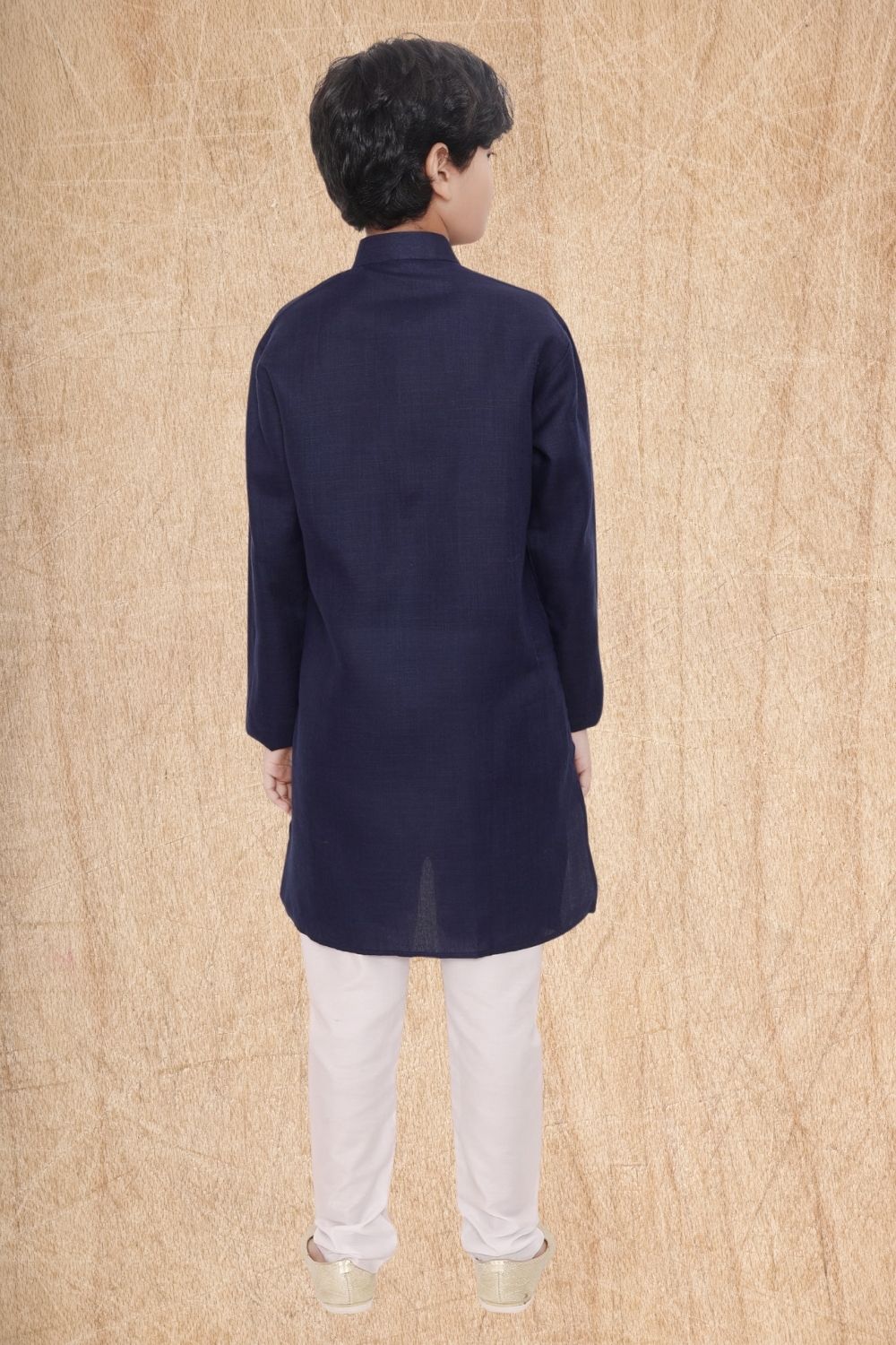 Iris Blue Hloom Printed Cotton Kurta