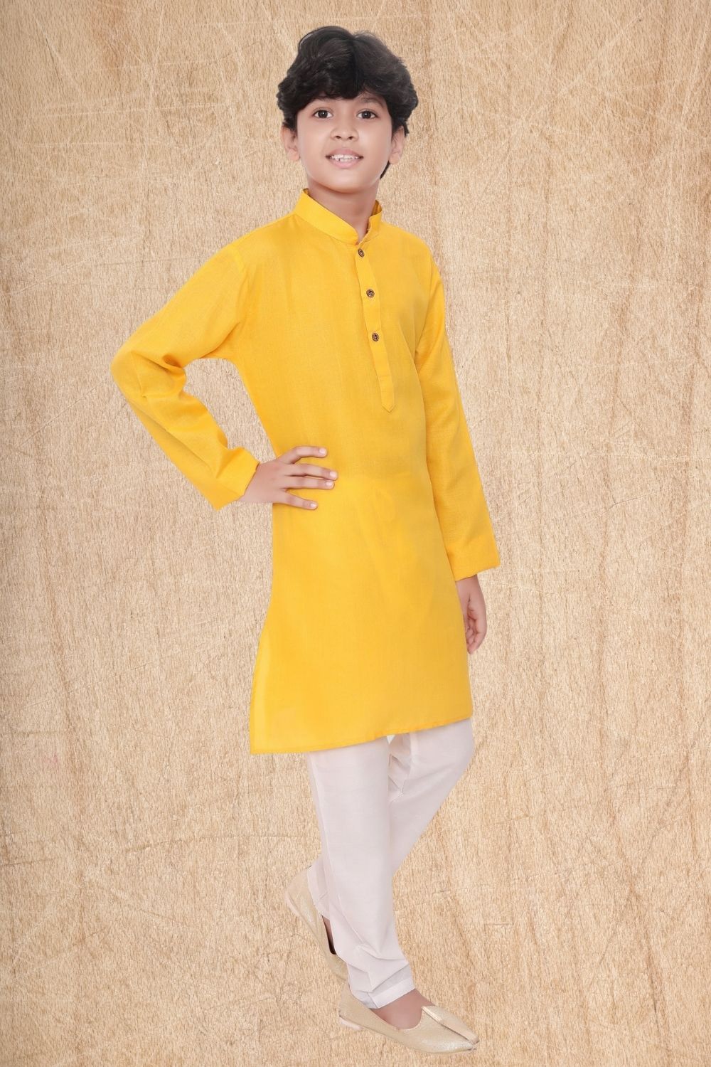 Shine of yellow Hloom Printed Cotton Kurta
