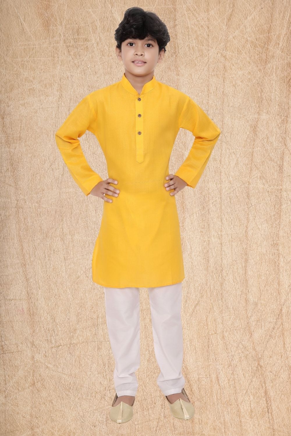 Shine of yellow Hloom Printed Cotton Kurta