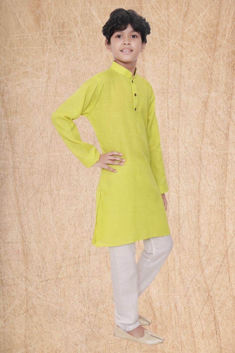 Tropical Green Hloom Printed Cotton Kurta Pajama Suit