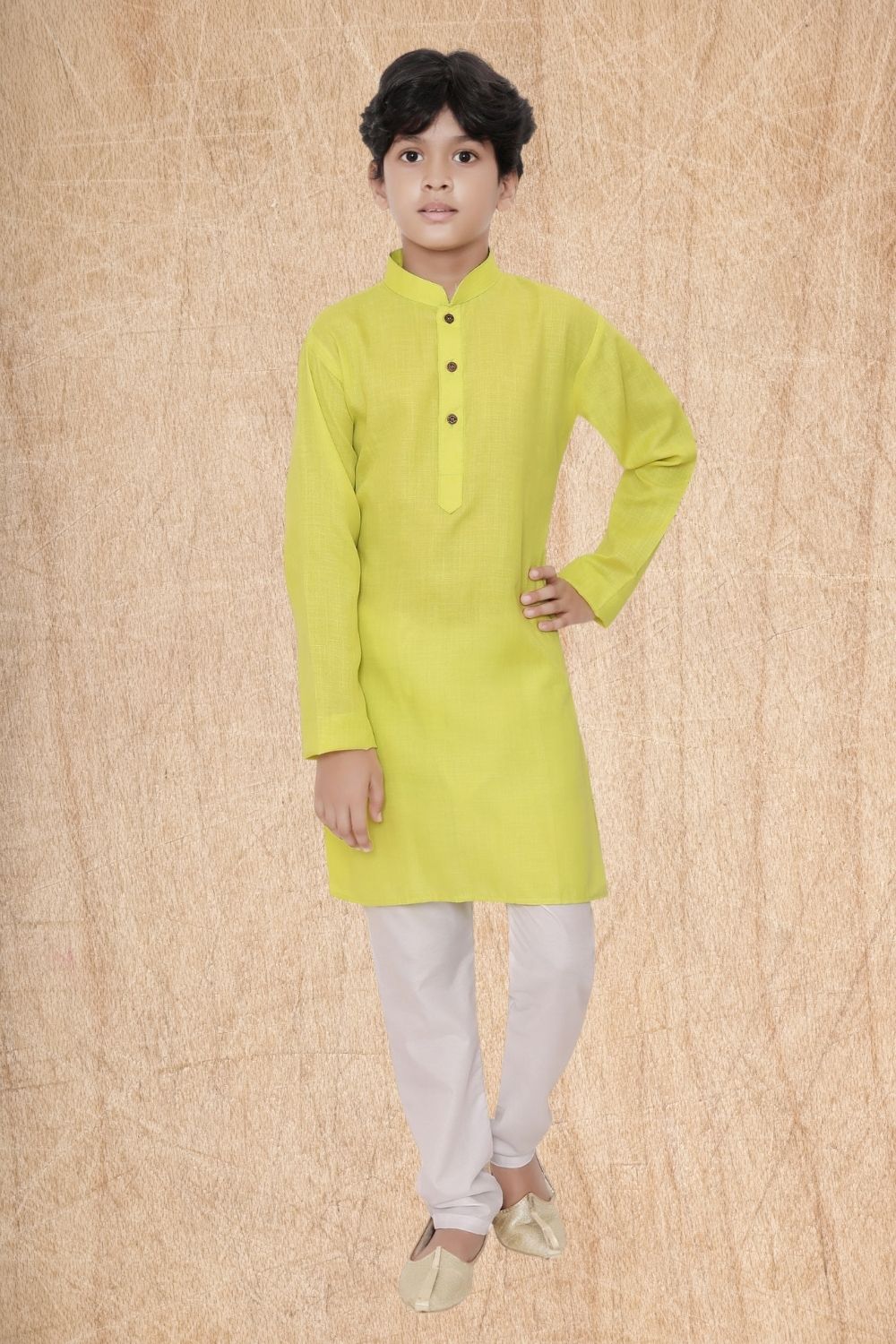 Tropical Green Hloom Printed Cotton Kurta Pajama Suit