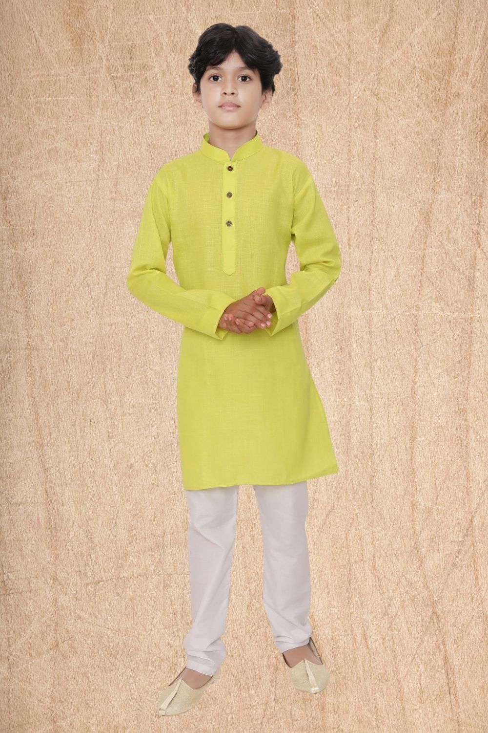 Tropical Green Hloom Printed Cotton Kurta Pajama Suit
