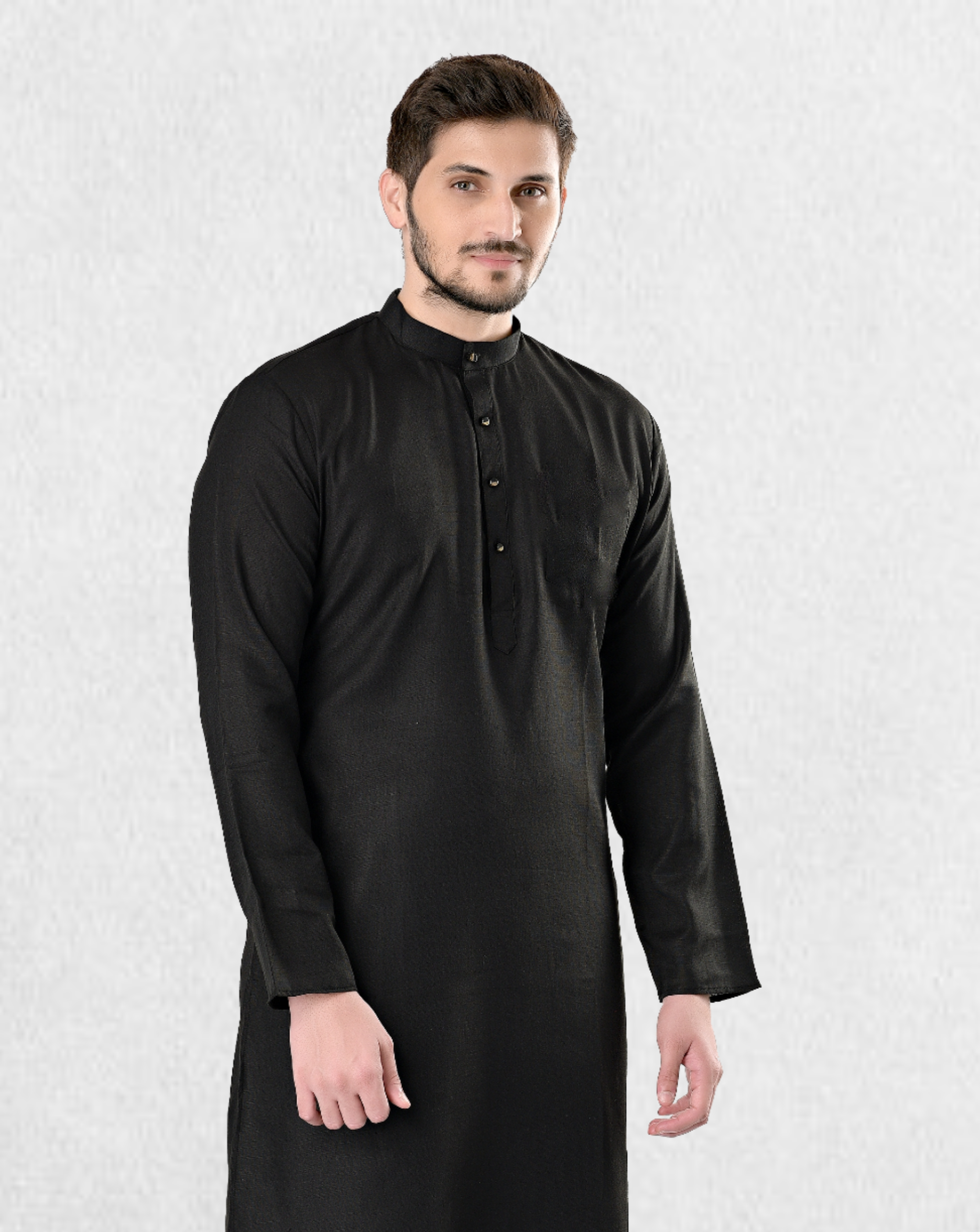 Linen-Cotton Men's Solid Kurta