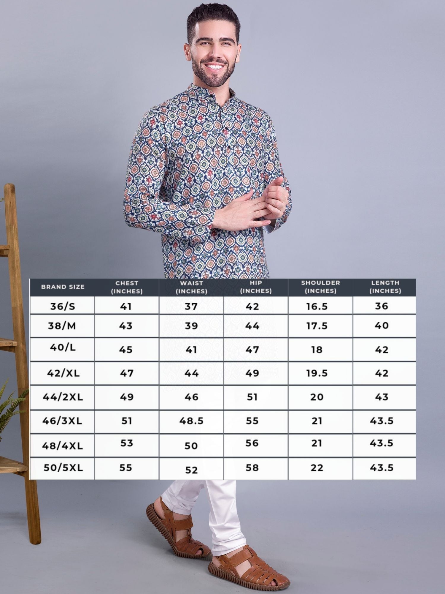 Tropical Green Indi Print Cotton Kurta Pajama Set