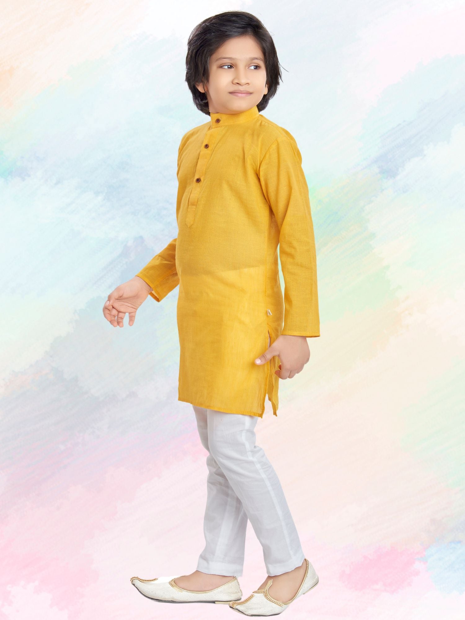 Shine Of Yellow Cotton Kurta Pajama Suit