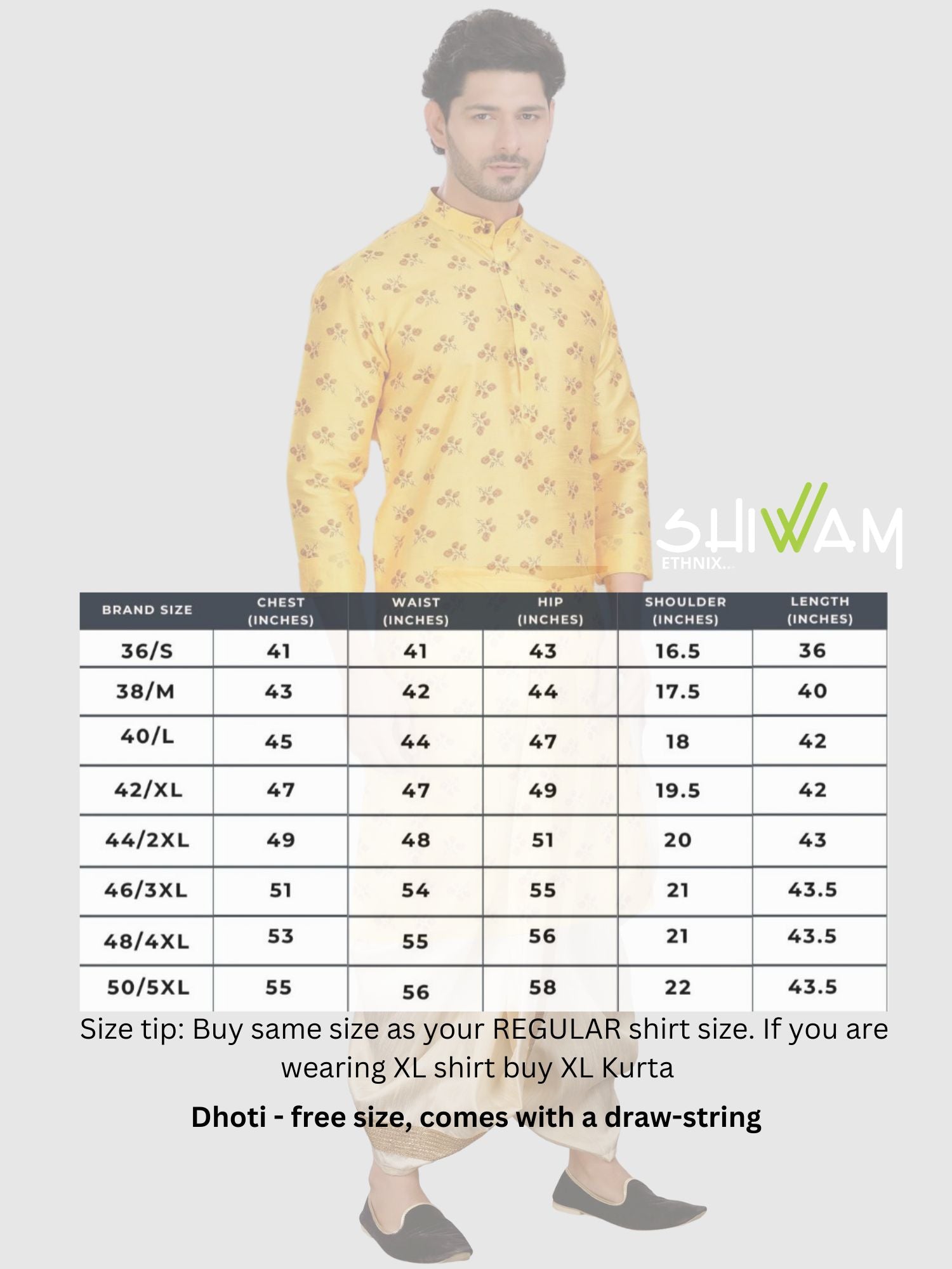 Mellow Yellow Printed Silk Kurta Pitambari Dhoti Set