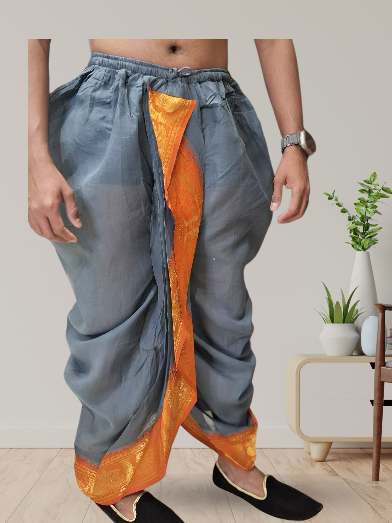 Kanchipuram Ready To Wear Cotton Dhoti
