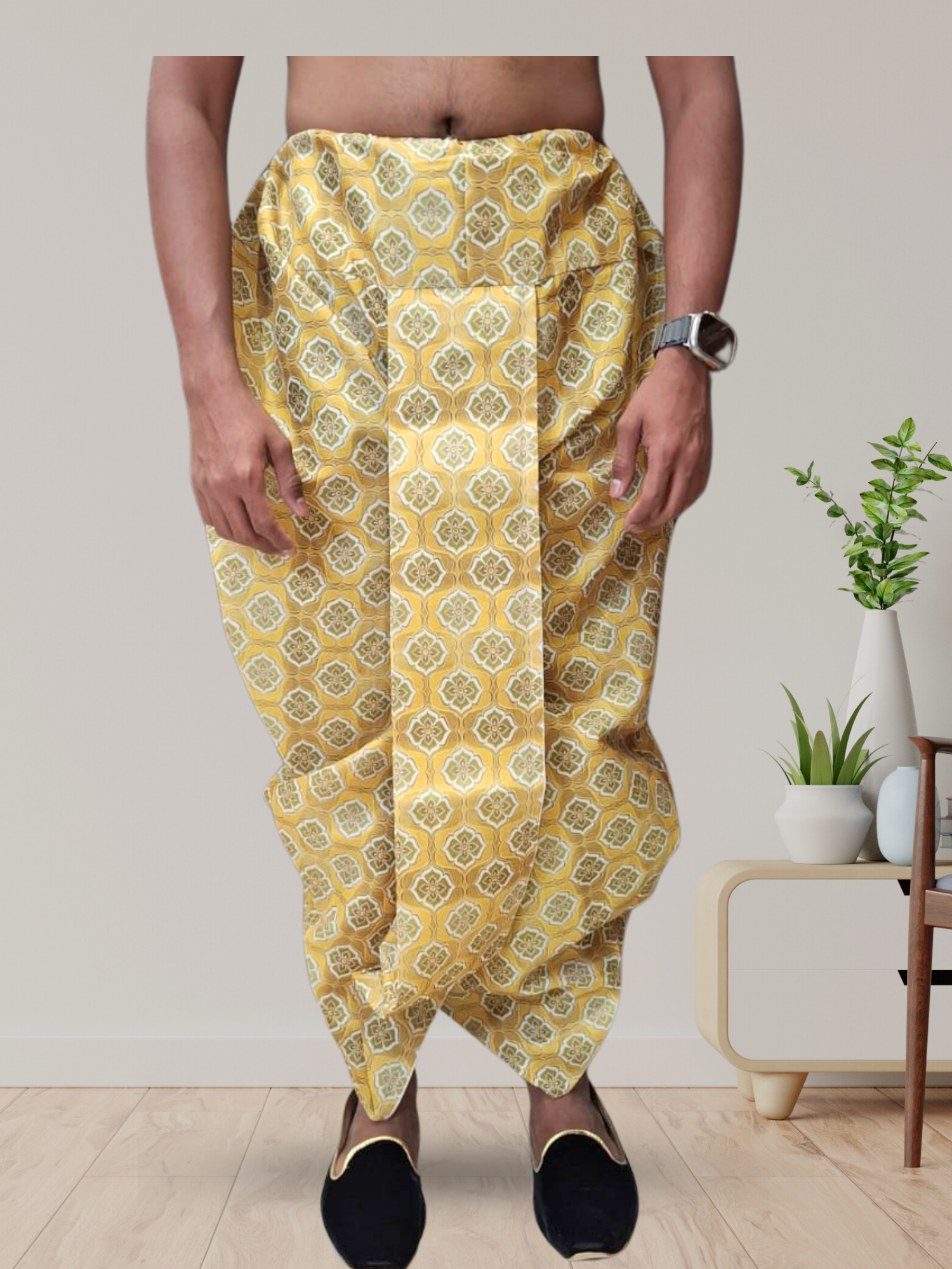 Digital Printed Ready To Wear Cotton Dhoti