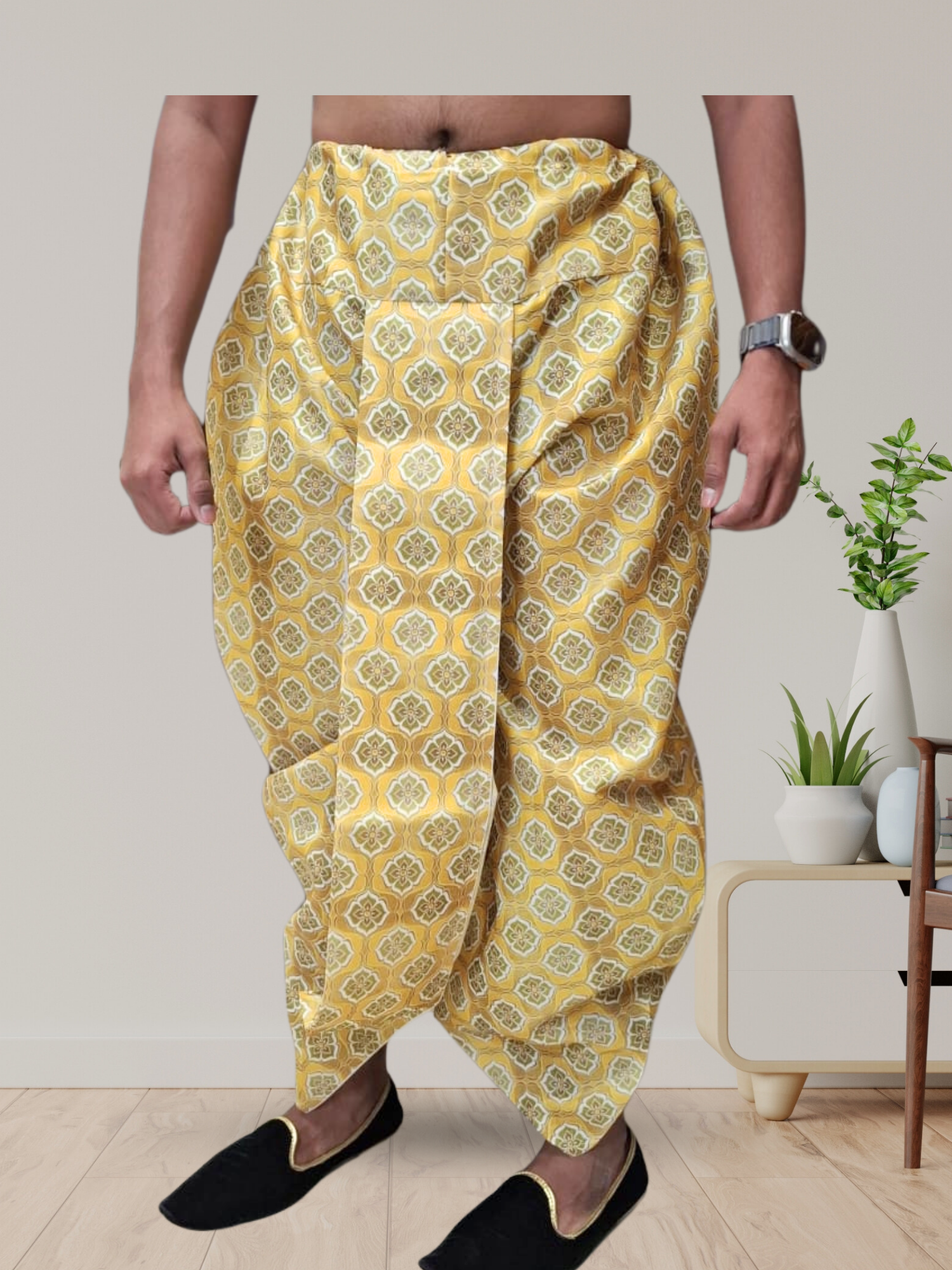 Digital Printed Ready To Wear Cotton Dhoti