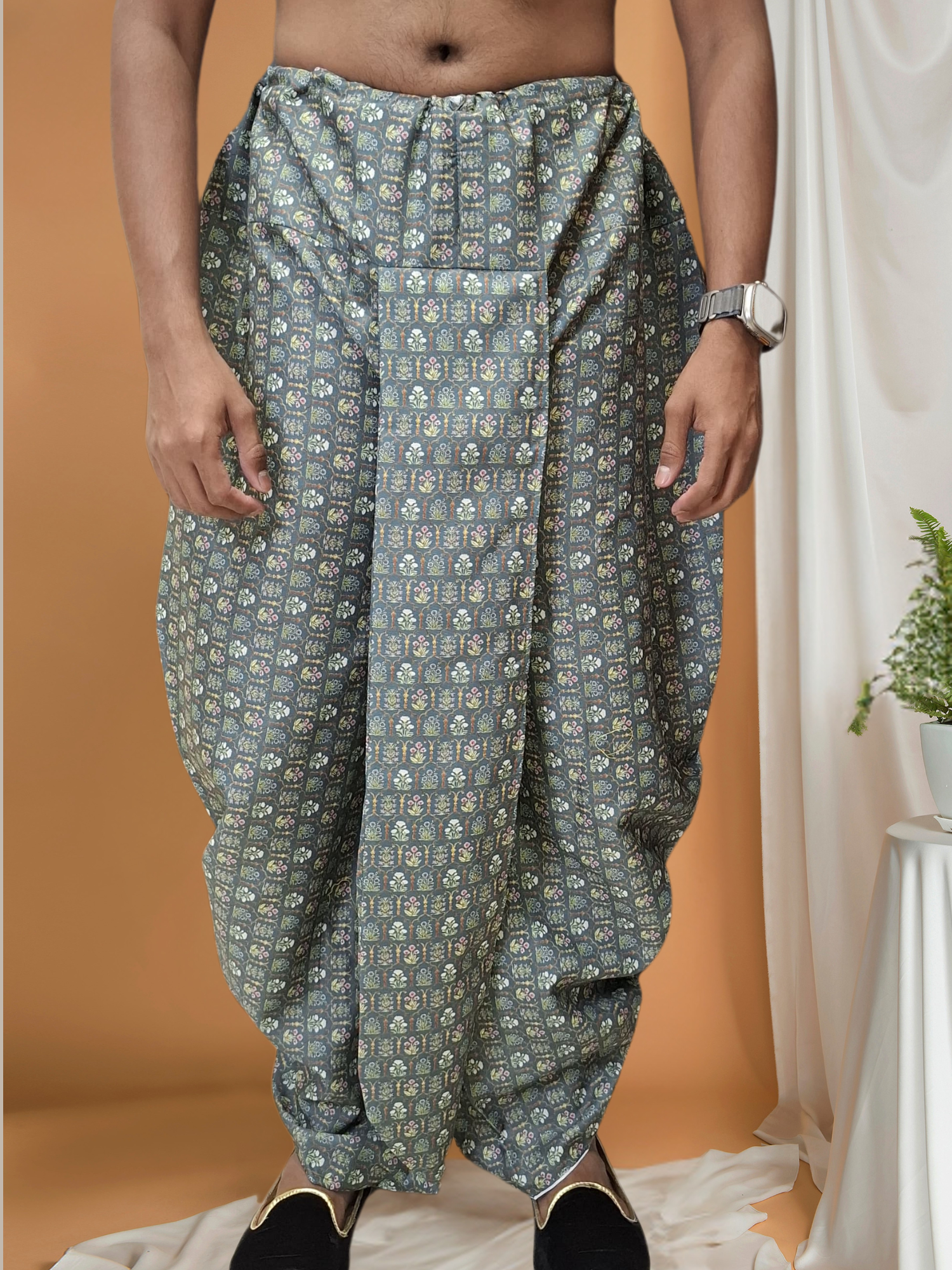 Digital Printed Ready To Wear Cotton Dhoti