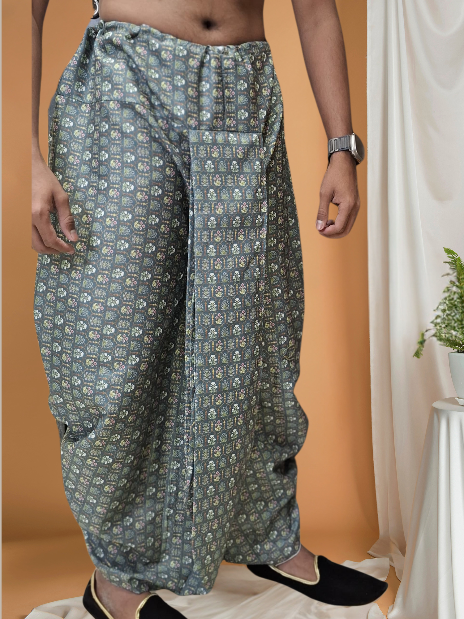 Digital Printed Ready To Wear Cotton Dhoti