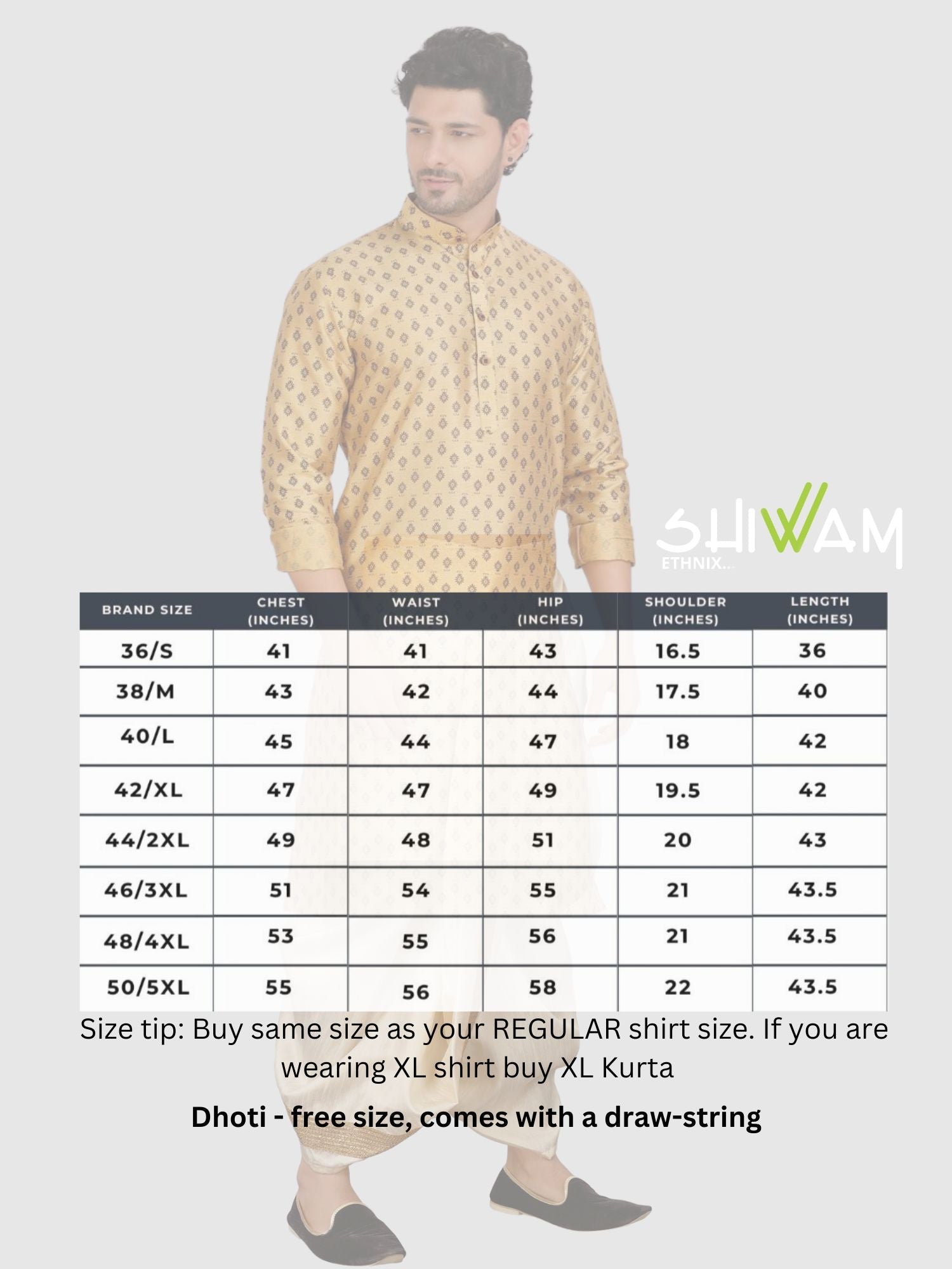 Butter Cream Printed Silk Kurta Pitambari Dhoti Set