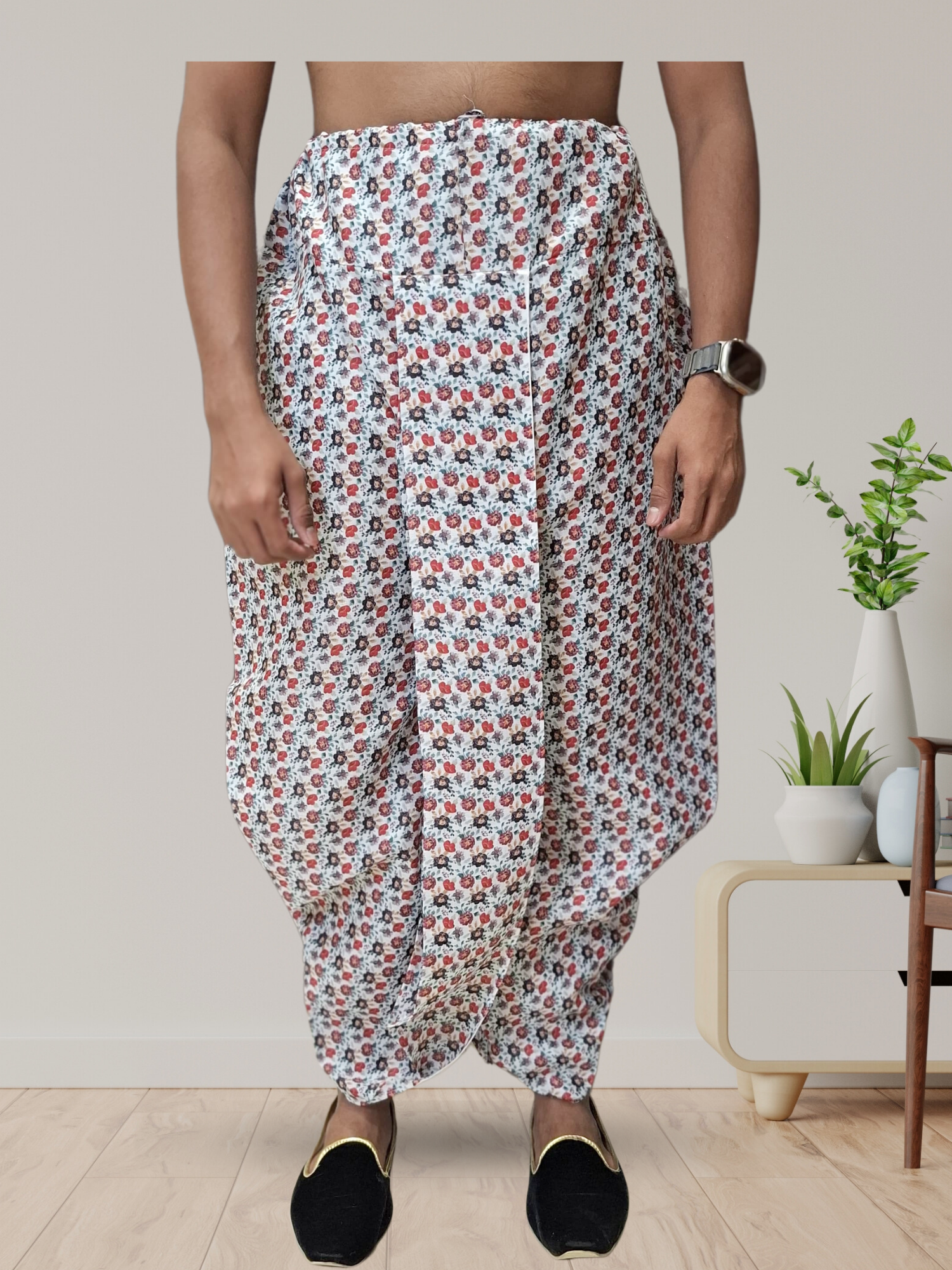 Digital Printed Ready To Wear Cotton Dhoti
