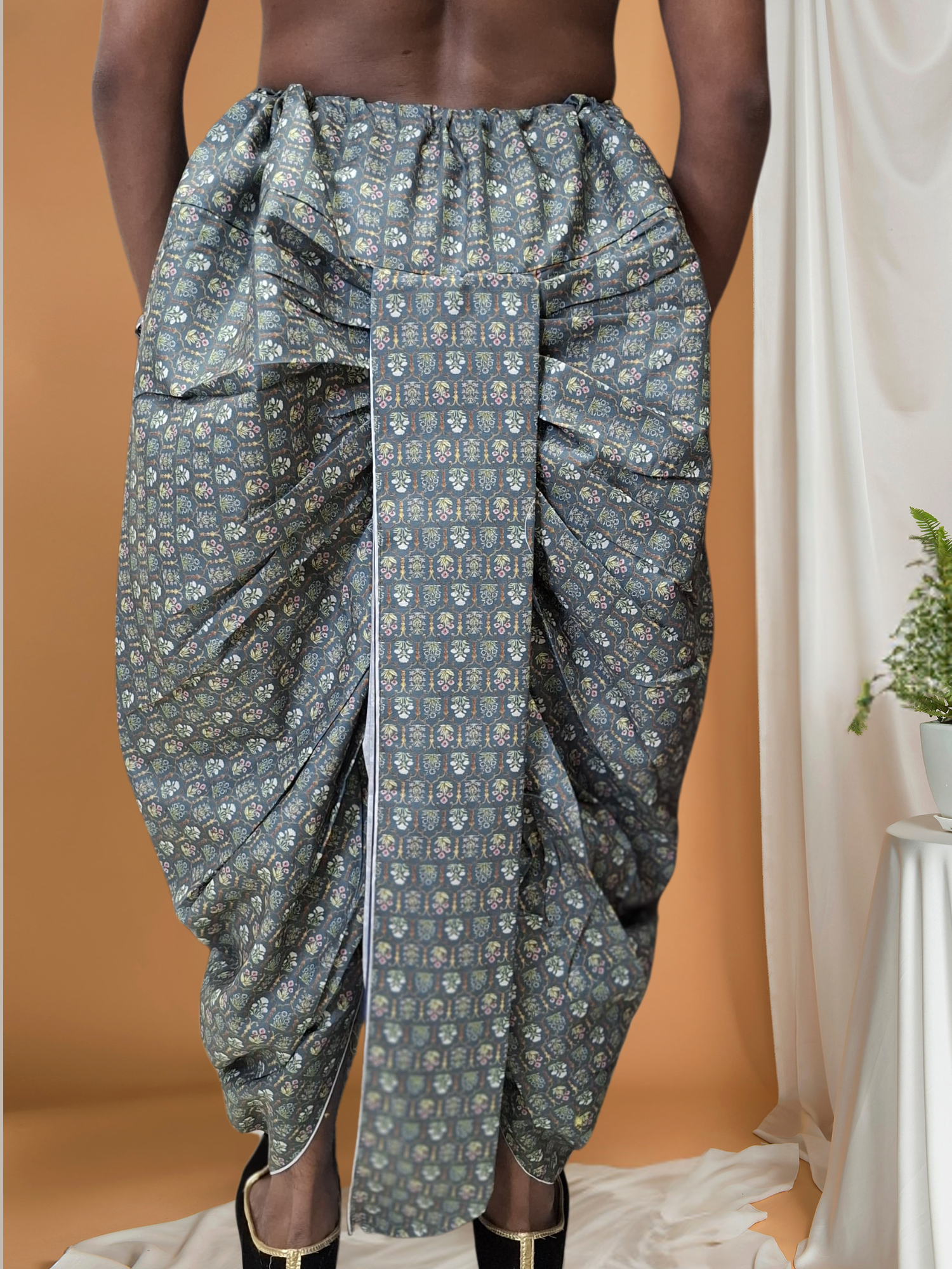 Digital Printed Ready To Wear Cotton Dhoti