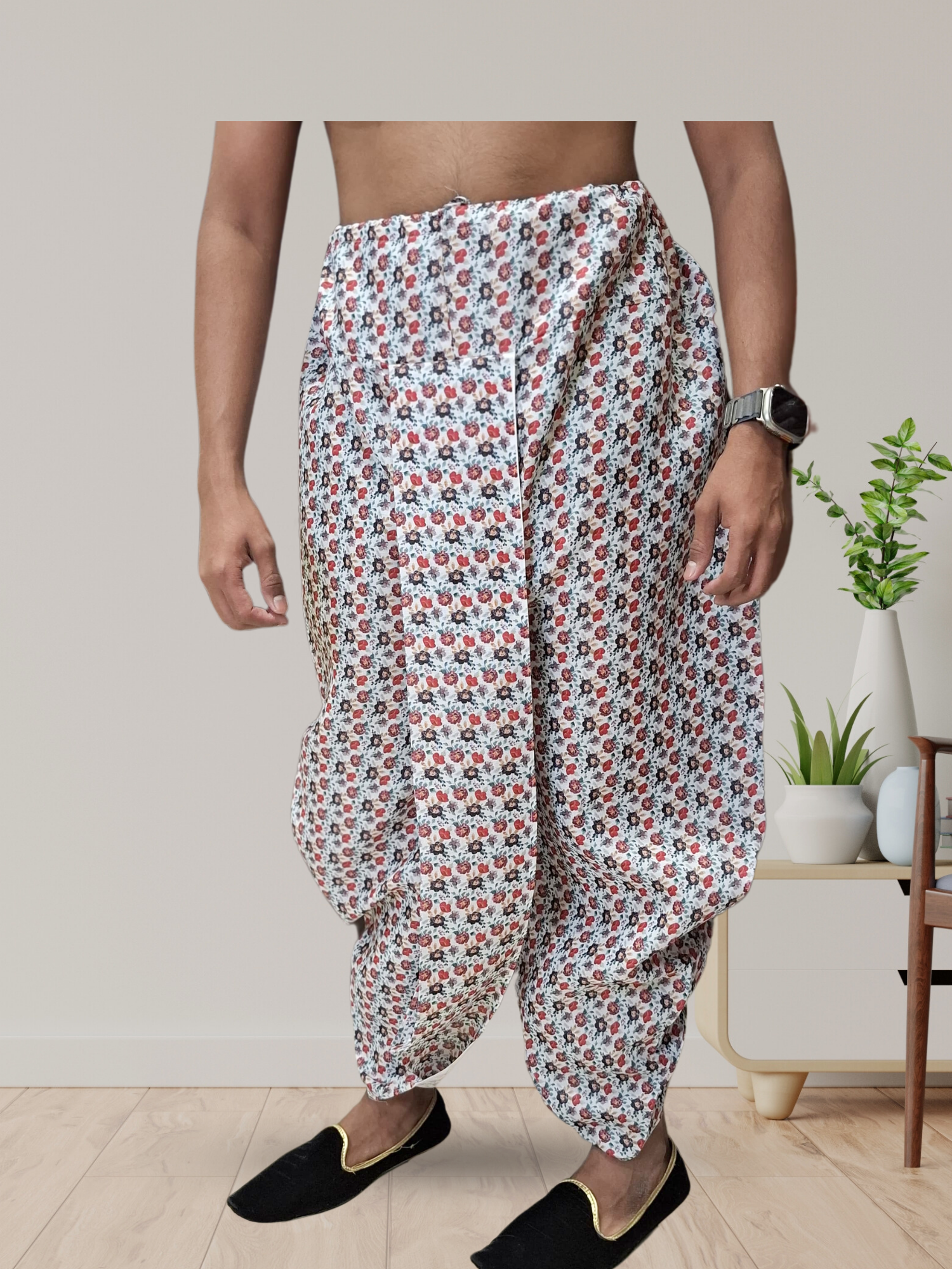 Digital Printed Ready To Wear Cotton Dhoti