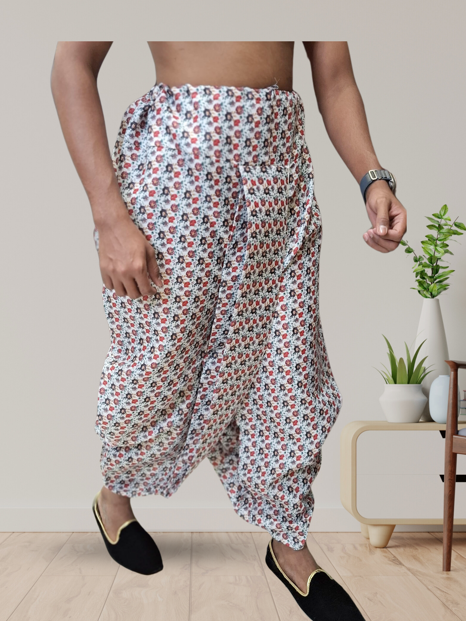 Digital Printed Ready To Wear Cotton Dhoti