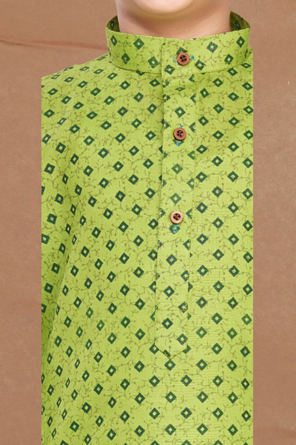 Tropical Green Printed Kurta Pitambari Dhoti Suit