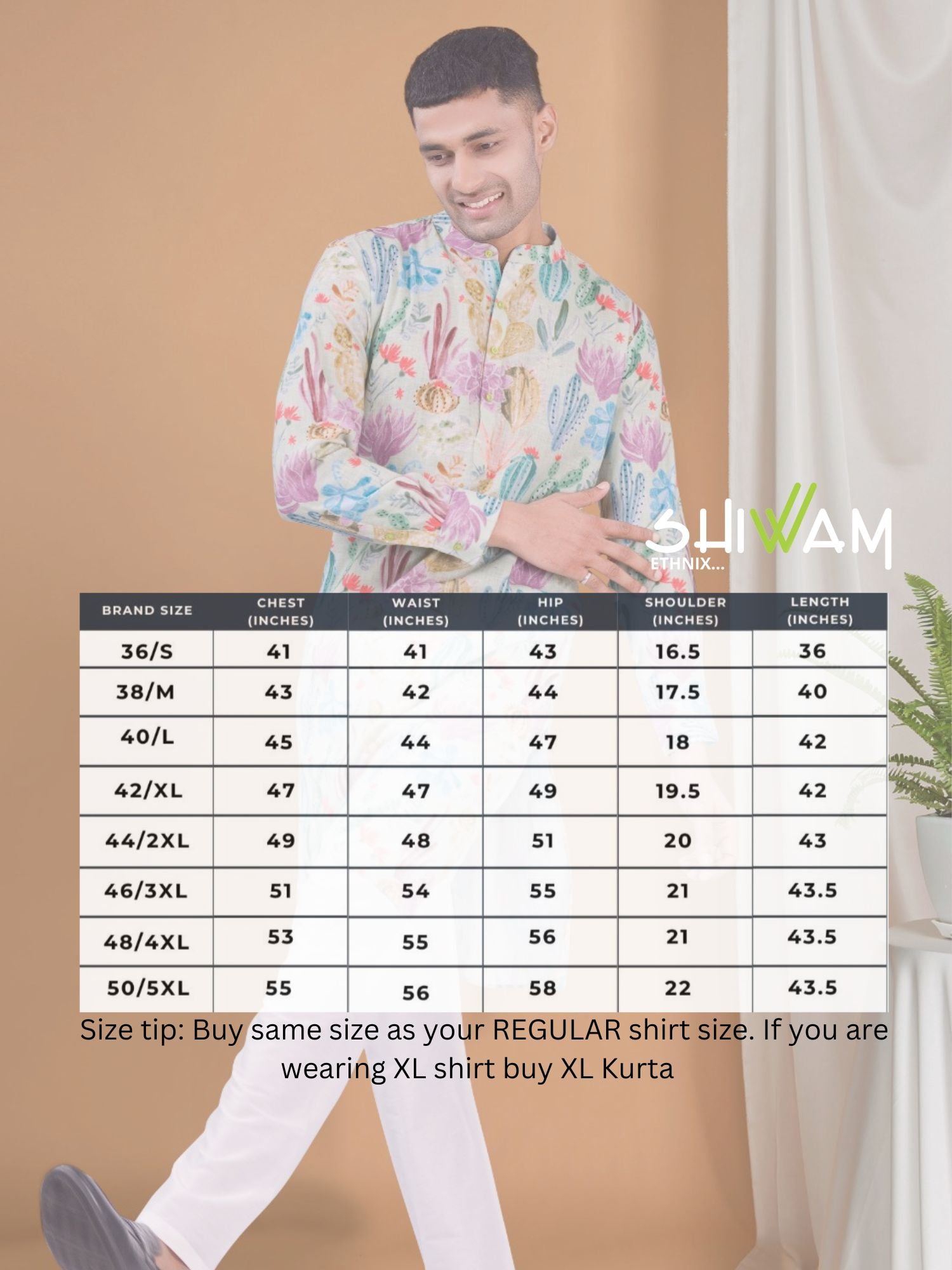 Tropical Green Tropical Paradise Kurta Pajama Set