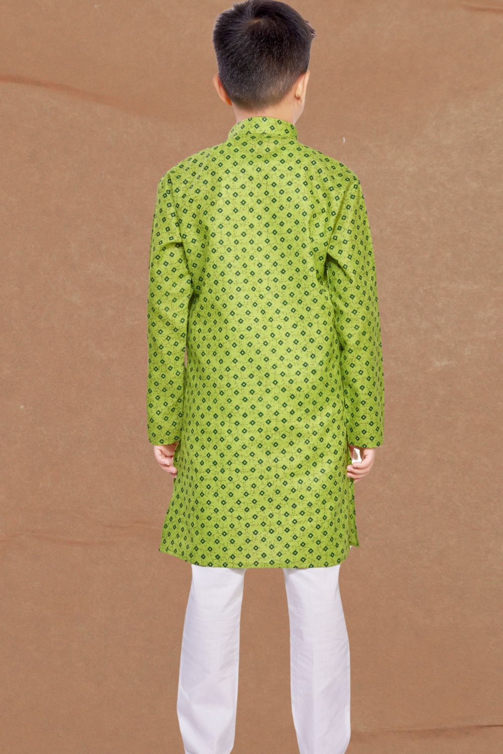 Tropical Green Printed Kurta Pajama Suit