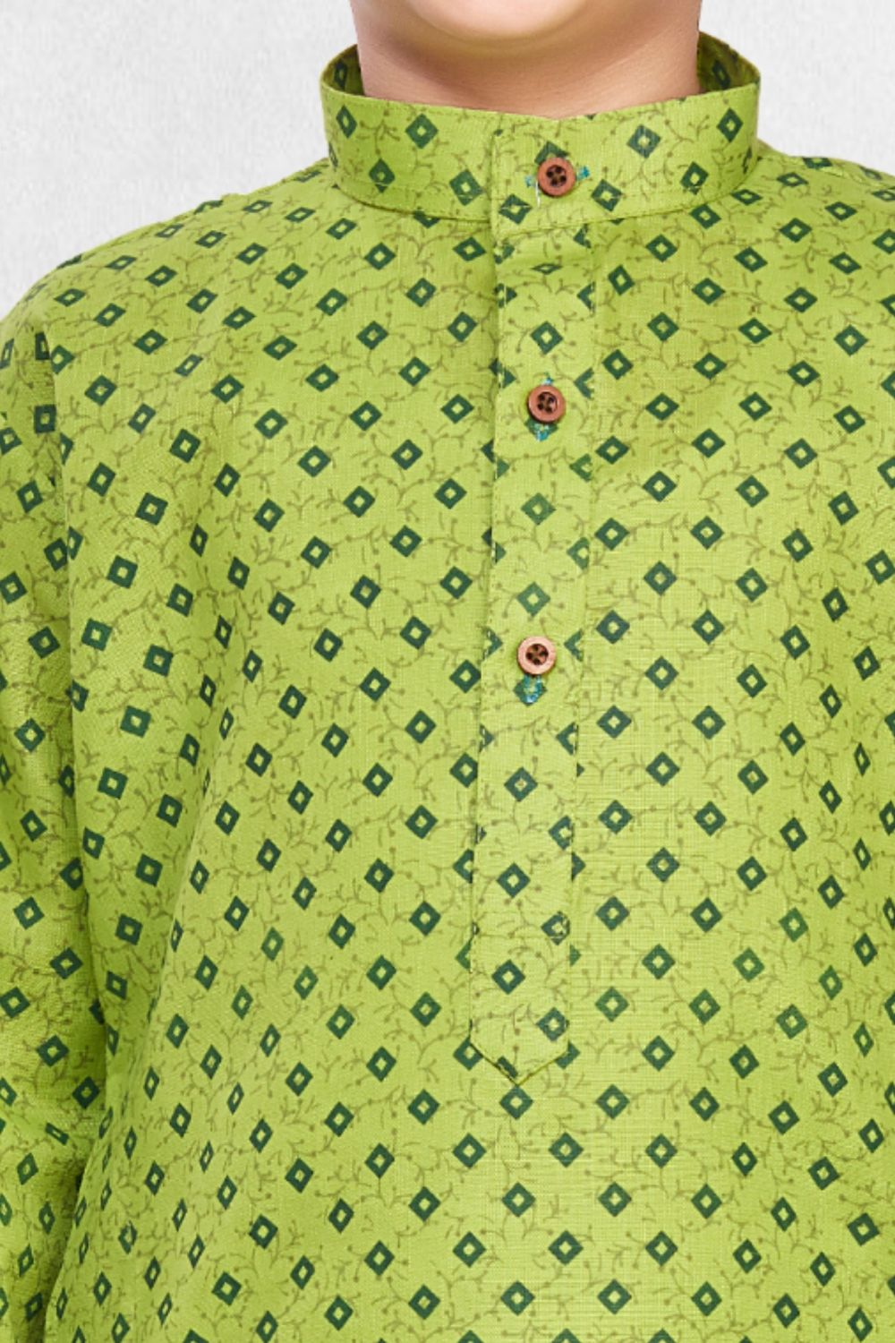 Tropical Green Printed Kurta Pajama Suit