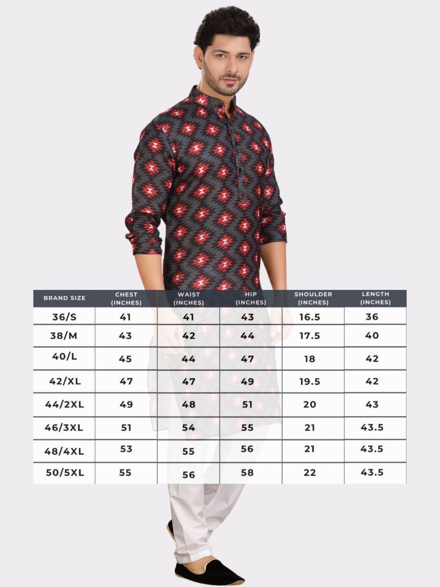 Jade Black Cotton Printed Kurta