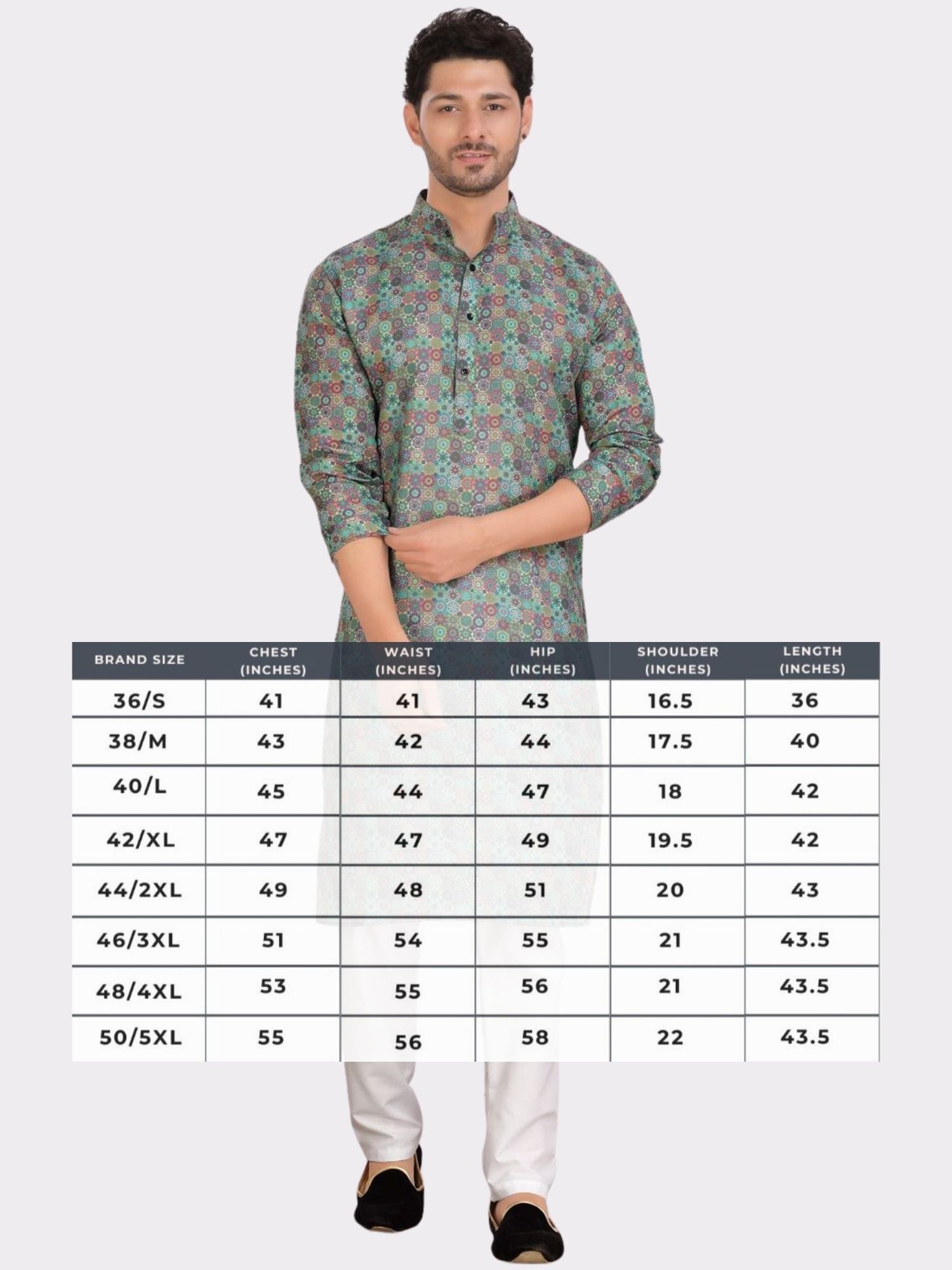 Tropical Green Cotton Printed Kurta