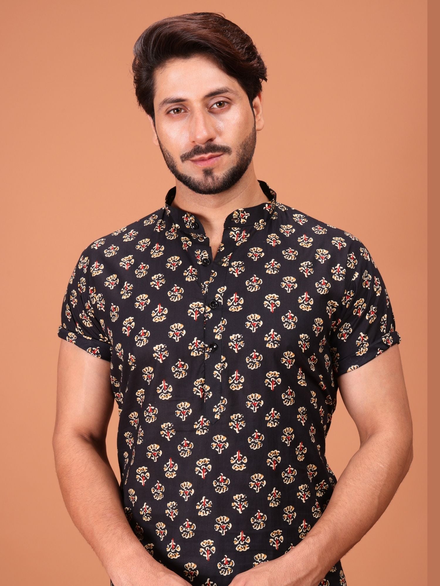 Shiwam Ethnix Printed Half Sleeves Cotton Kurta Salwar