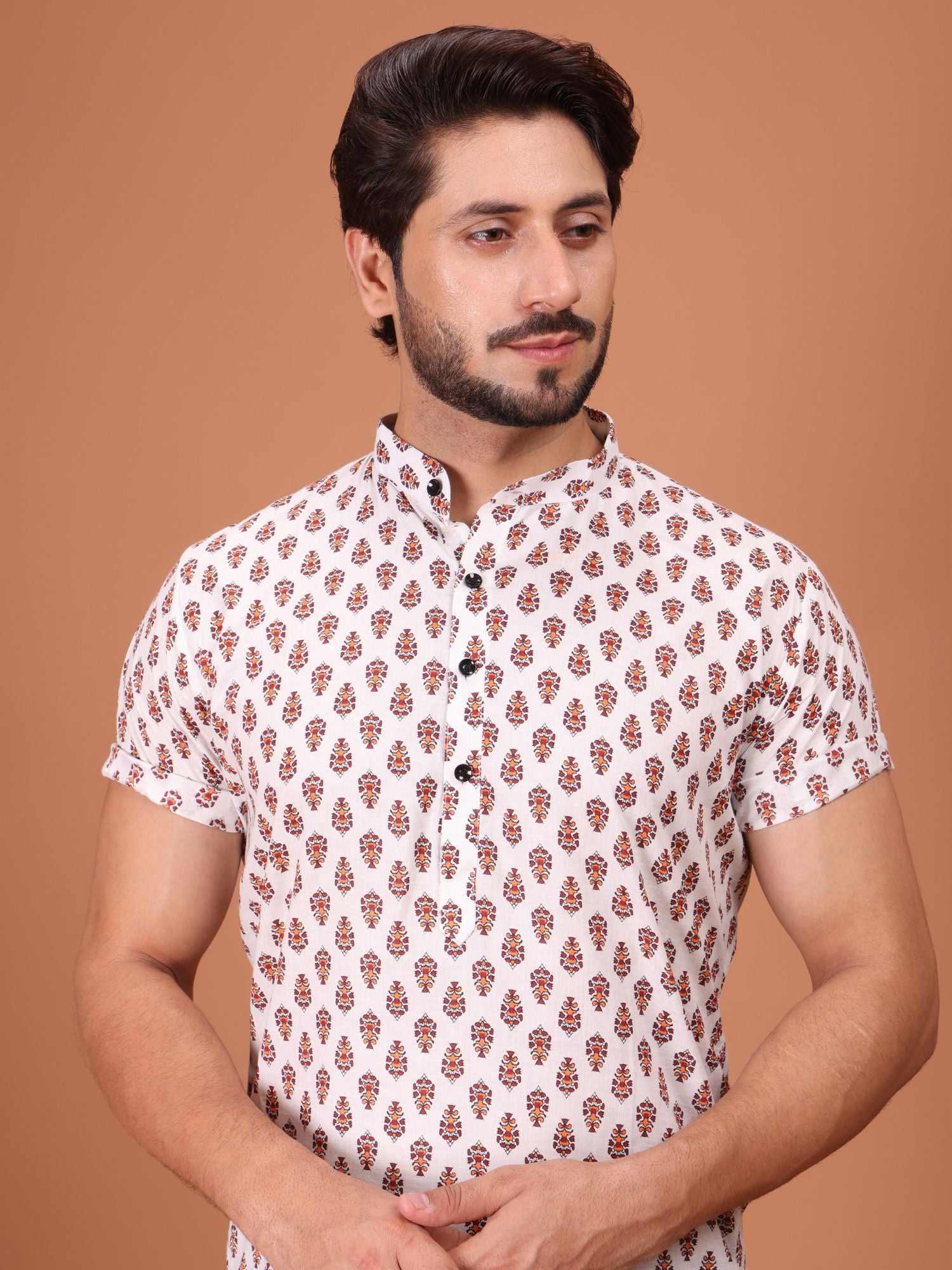 Shiwam Ethnix Printed Half Sleeves Cotton Kurta Salwar